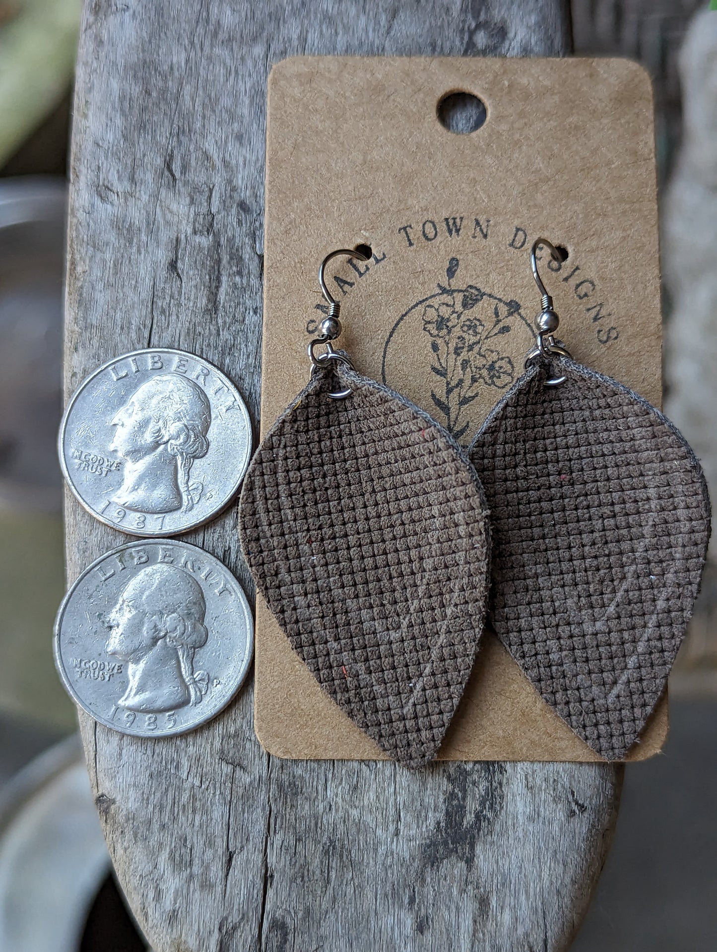 Taupe Embossed Pinched Petals