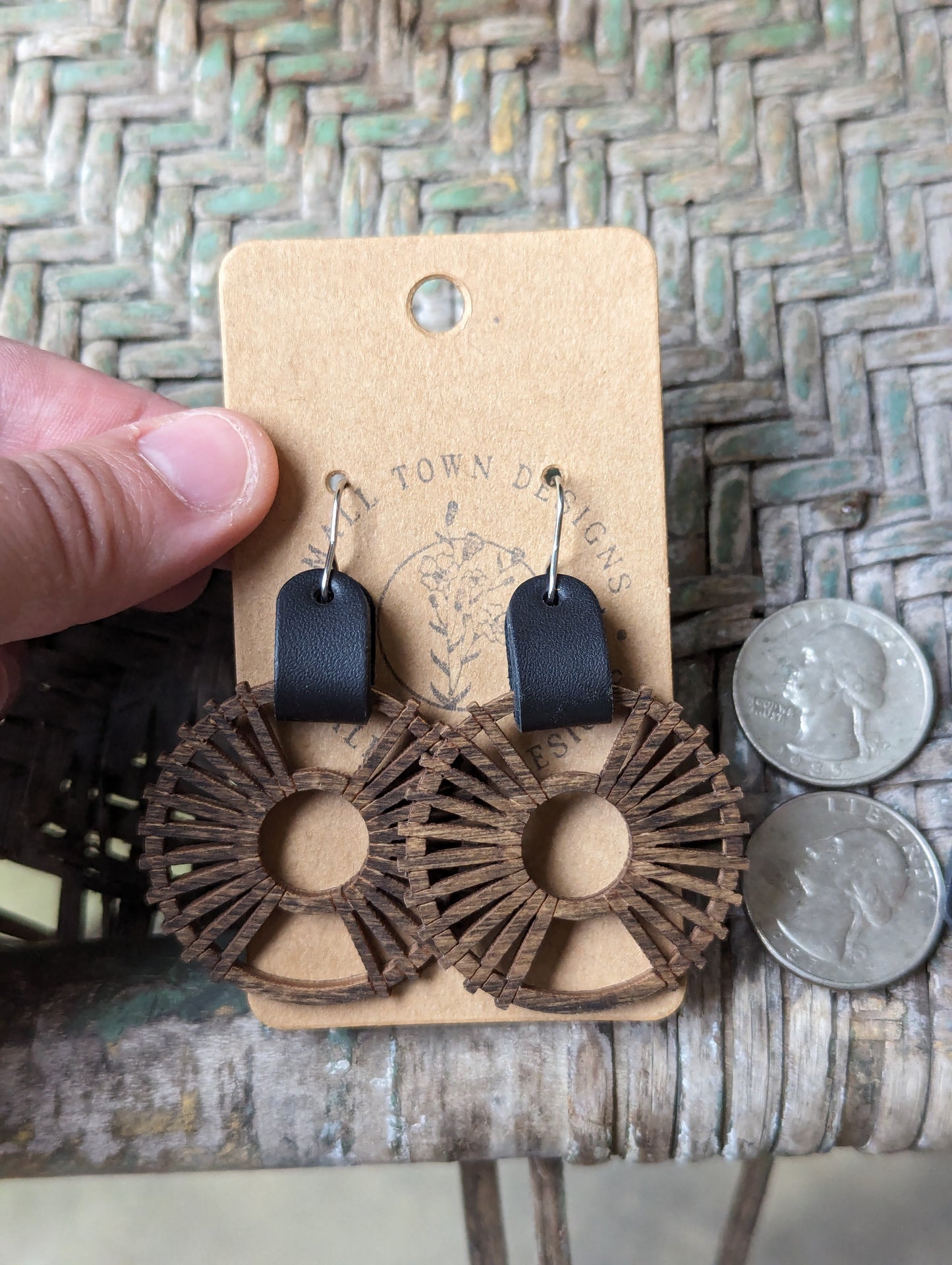 Black Wooden Radiant Dangles