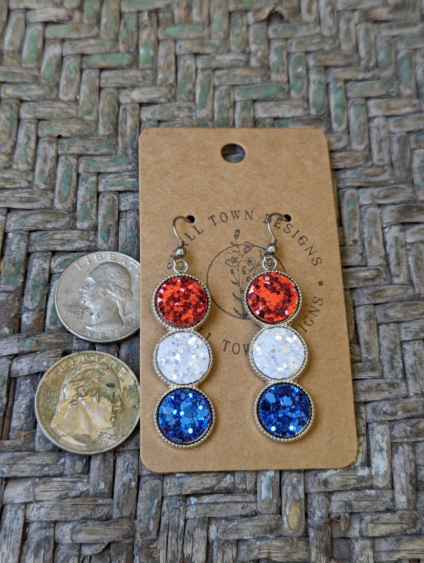 Red, White, & Blue Glitter Trio