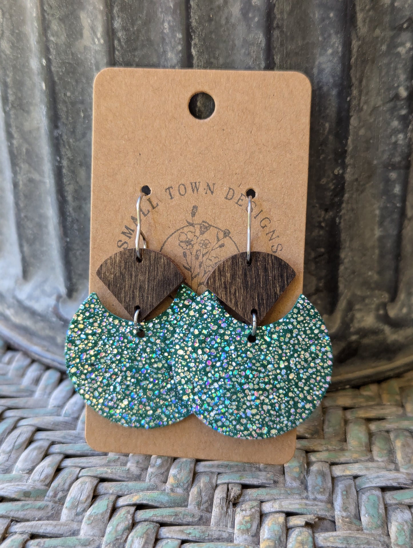 Glitter Emerald Drops