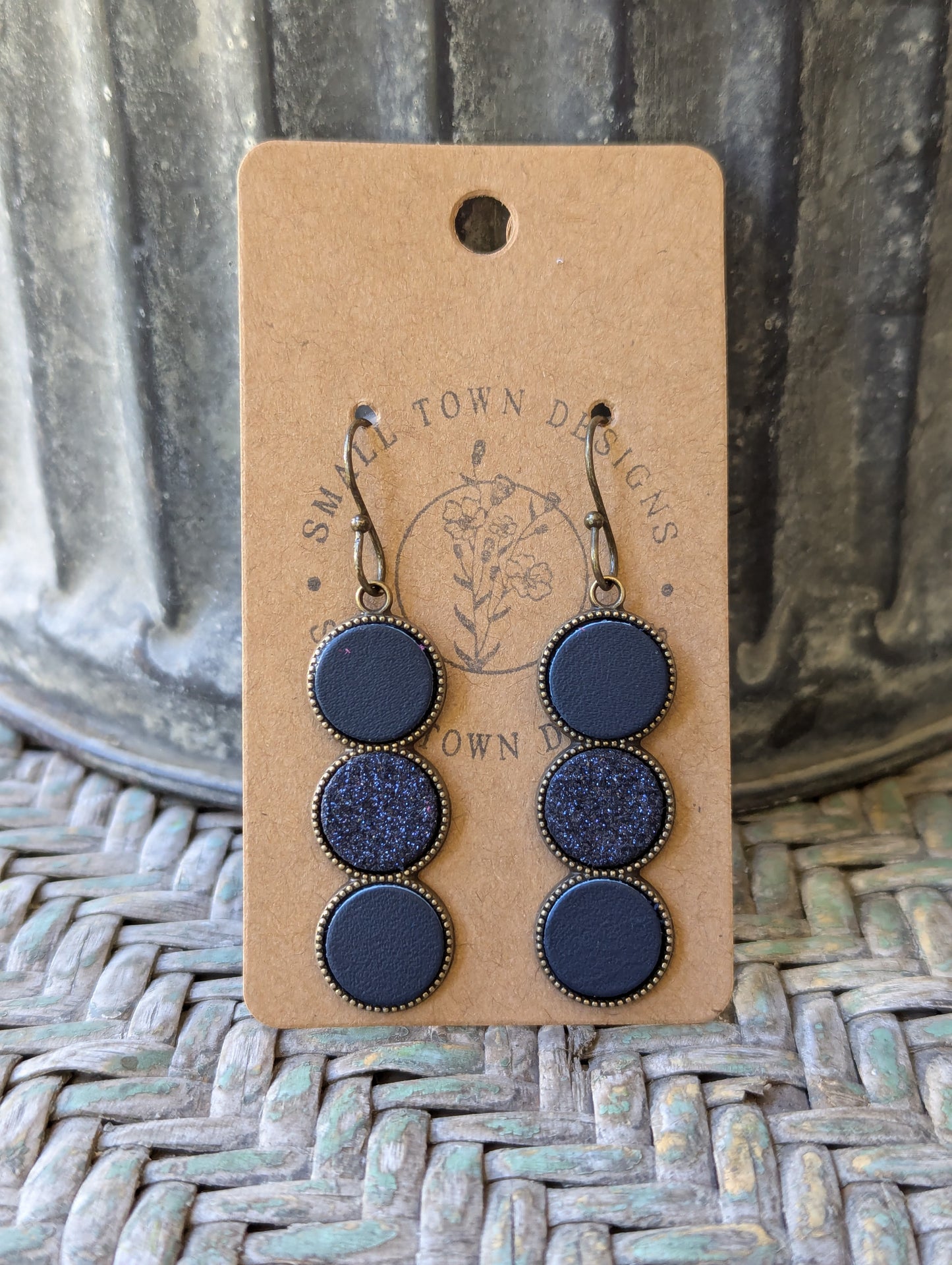 Matte & Glitter Navy Trios