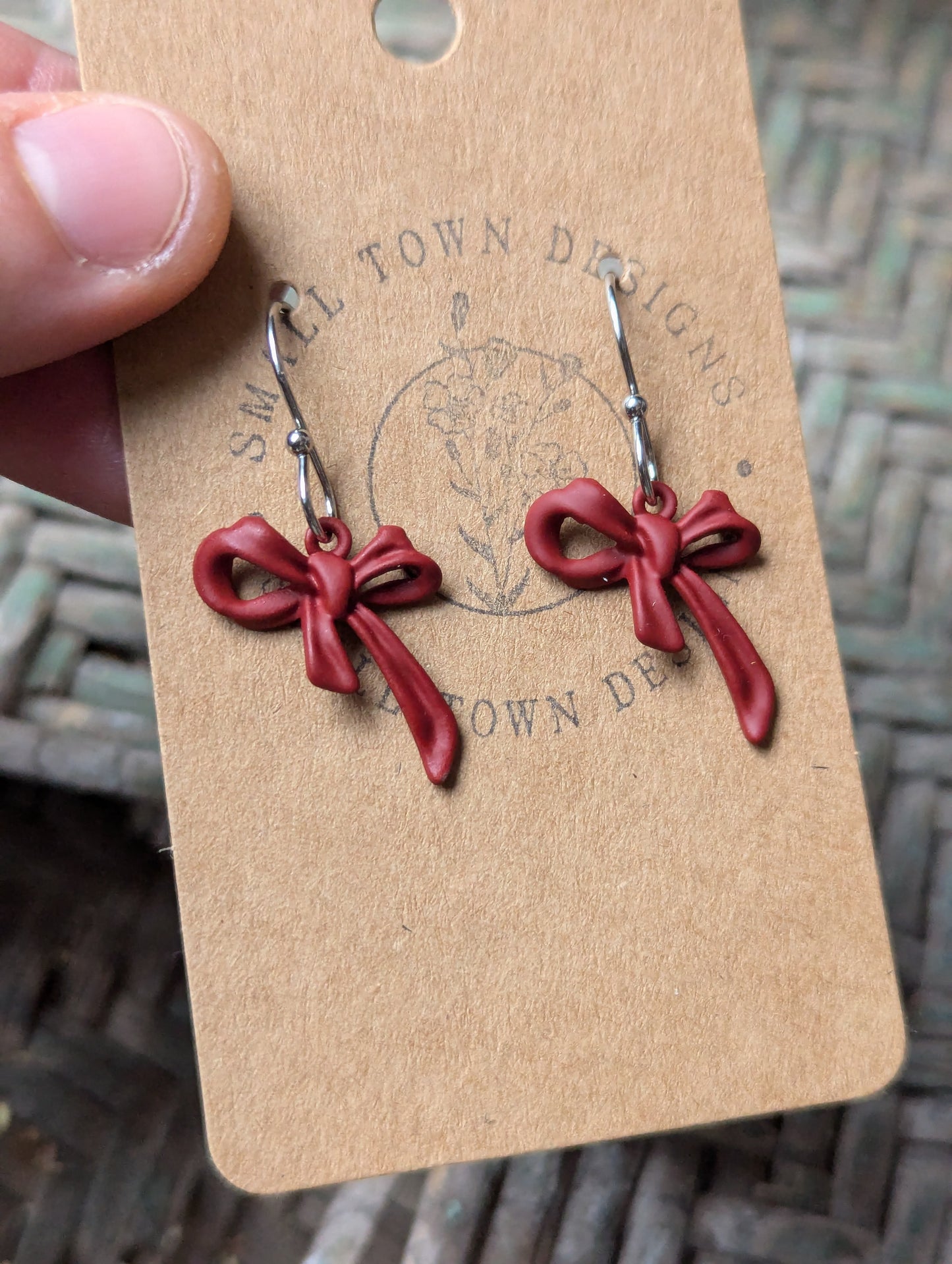 Dark Red Bows