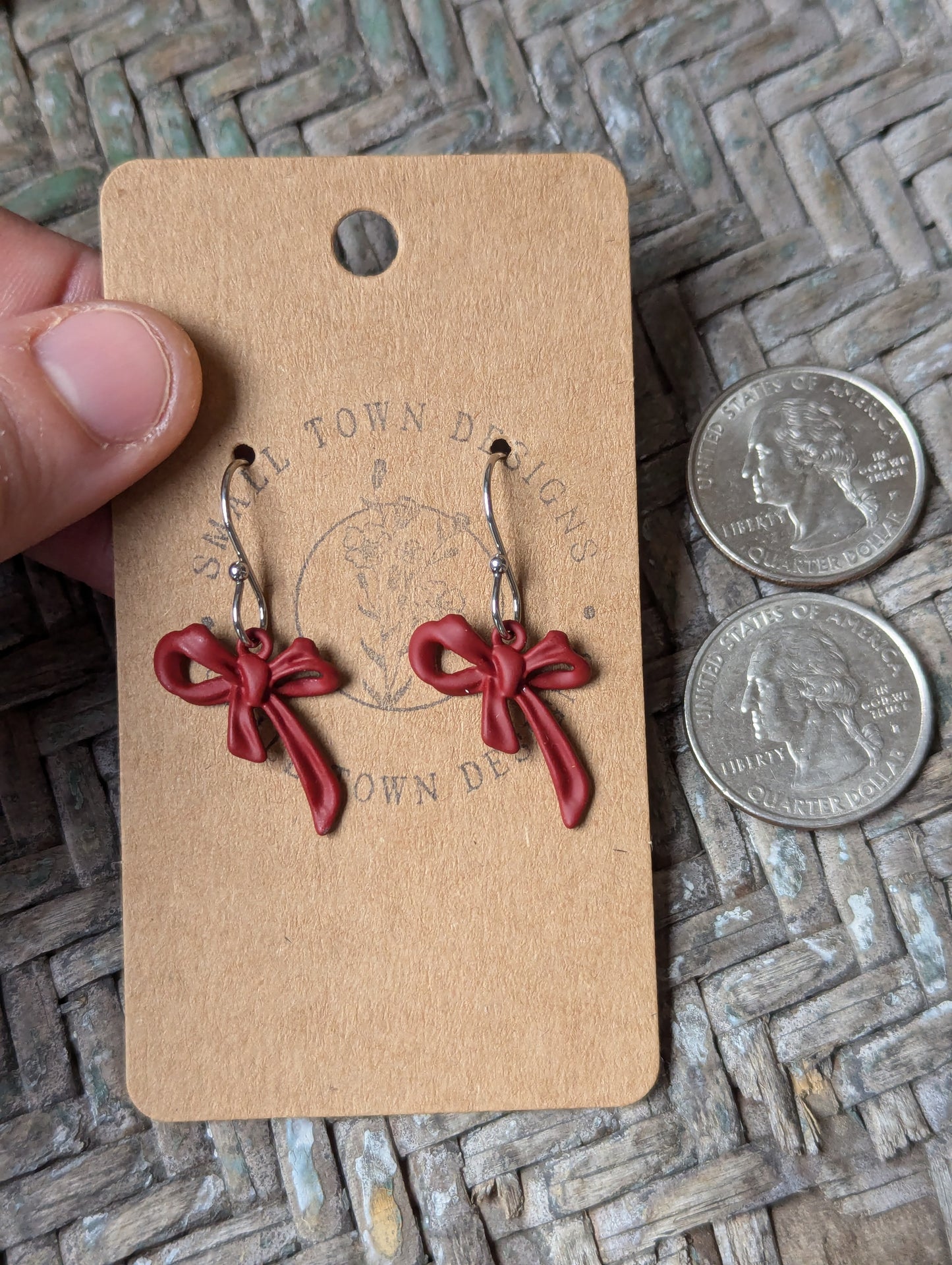 Dark Red Bows