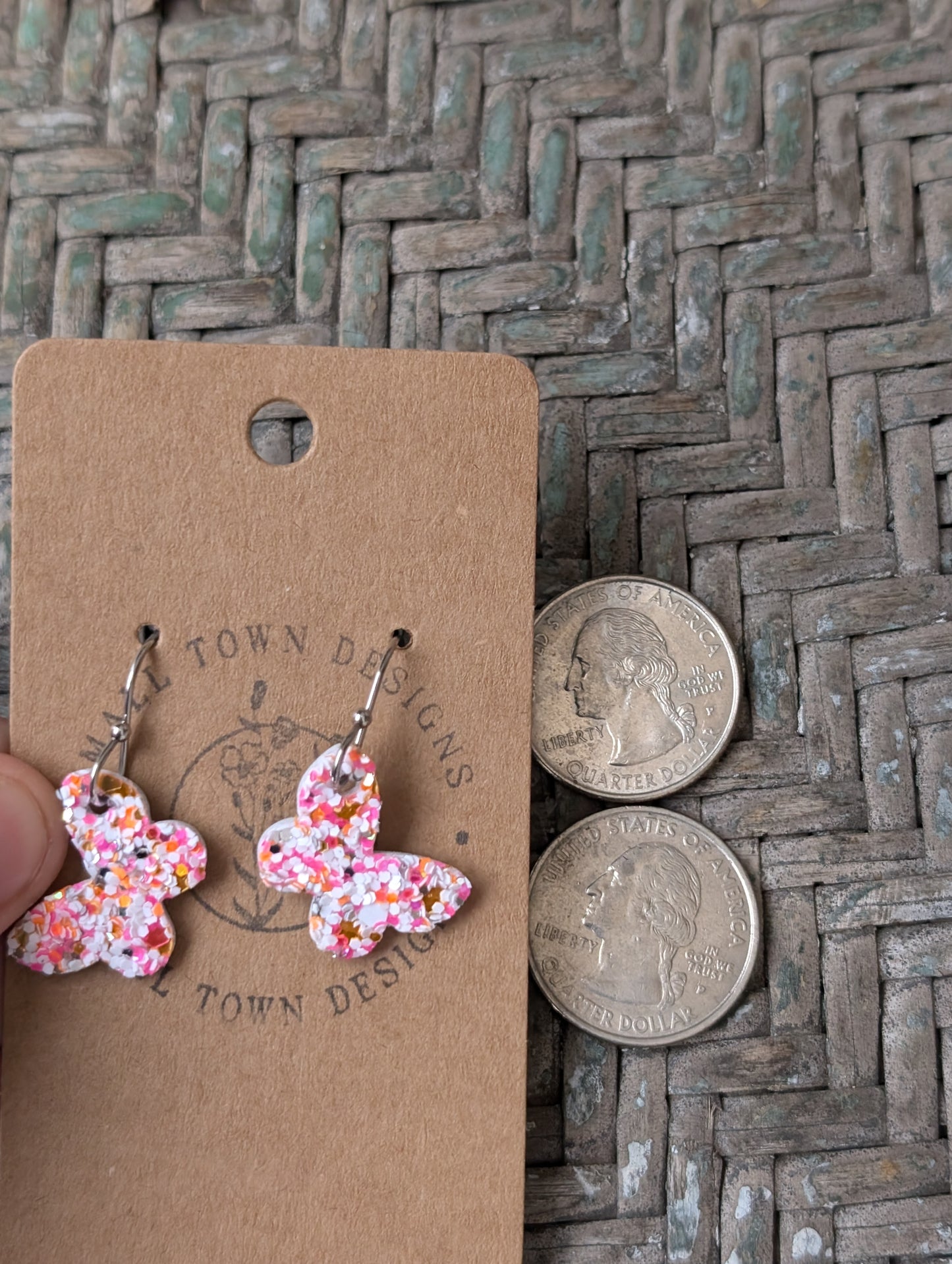 Pink Multi Glitter Butterfly