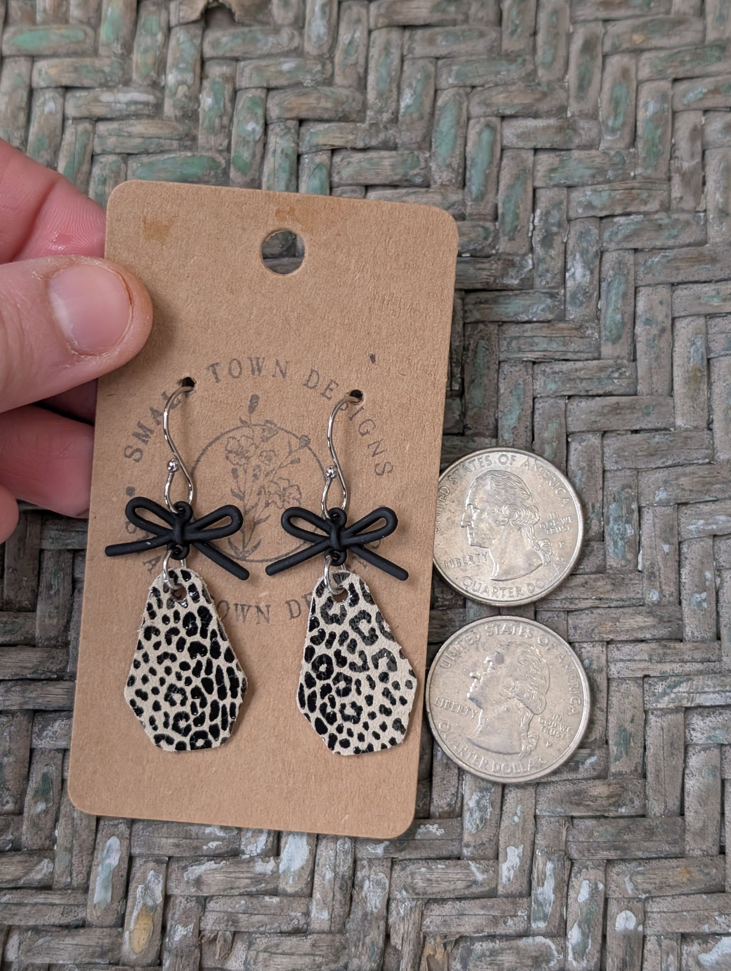 Jungle Leopard Bow Dangles