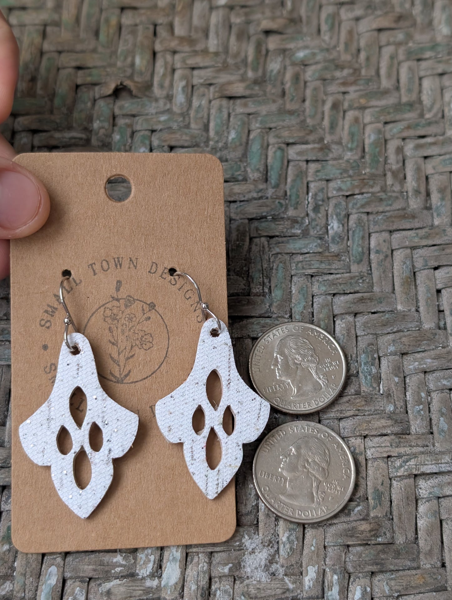 White Glitter Cork Chandeliers