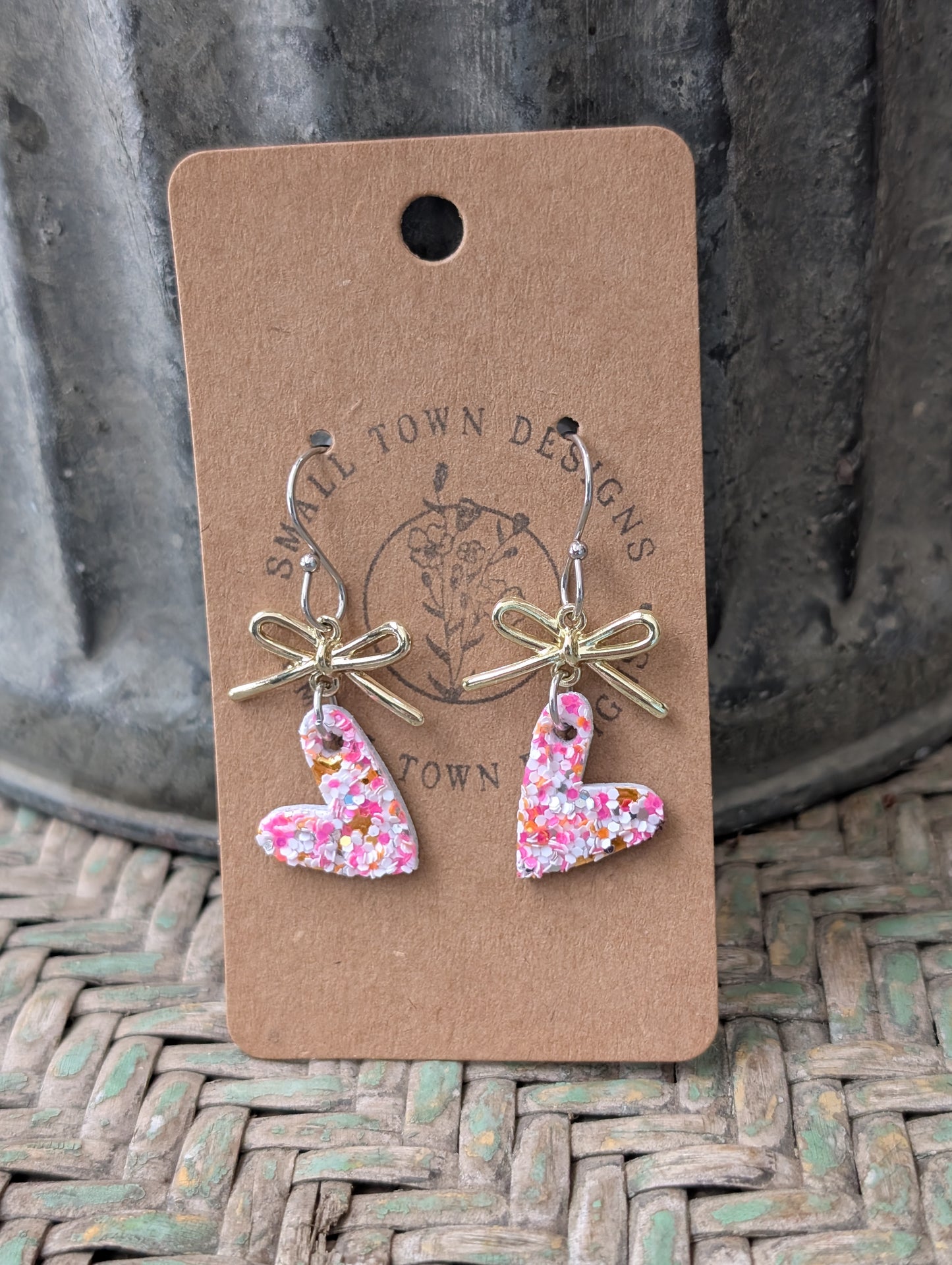 Candy Glitter Bow Hearts