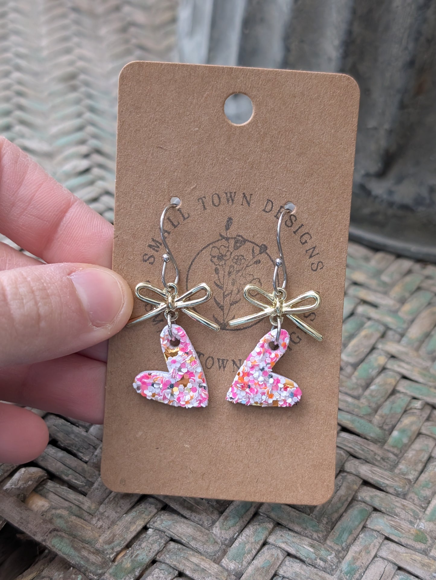 Candy Glitter Bow Hearts
