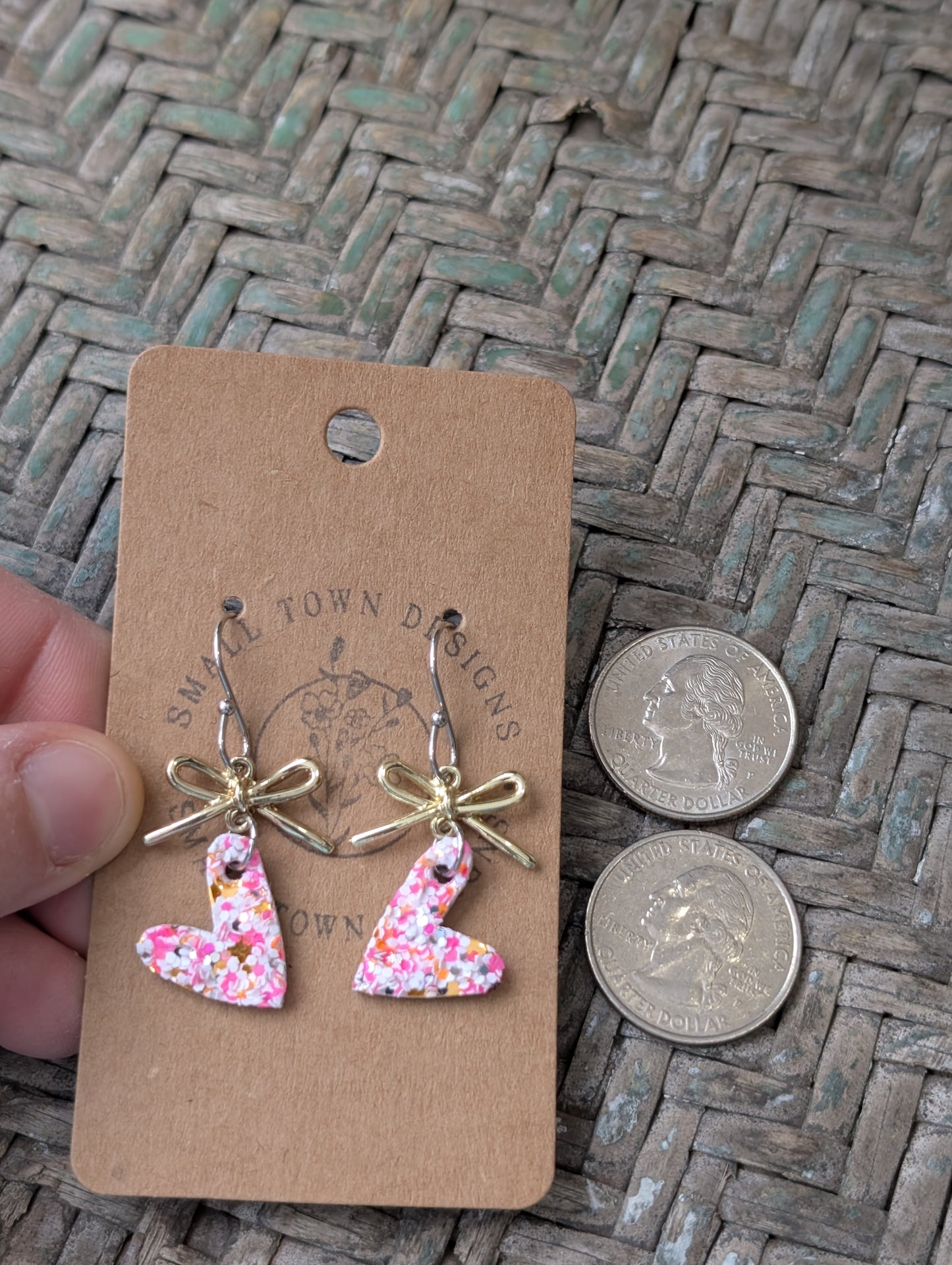 Candy Glitter Bow Hearts