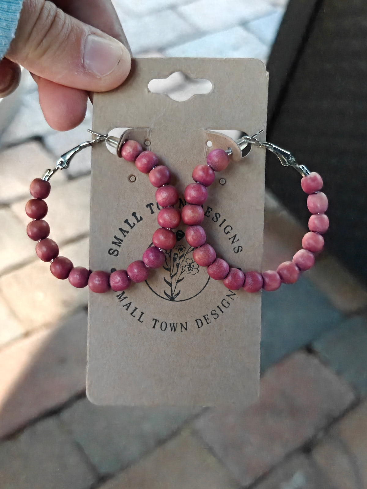 Pink magenta 40mm hoops