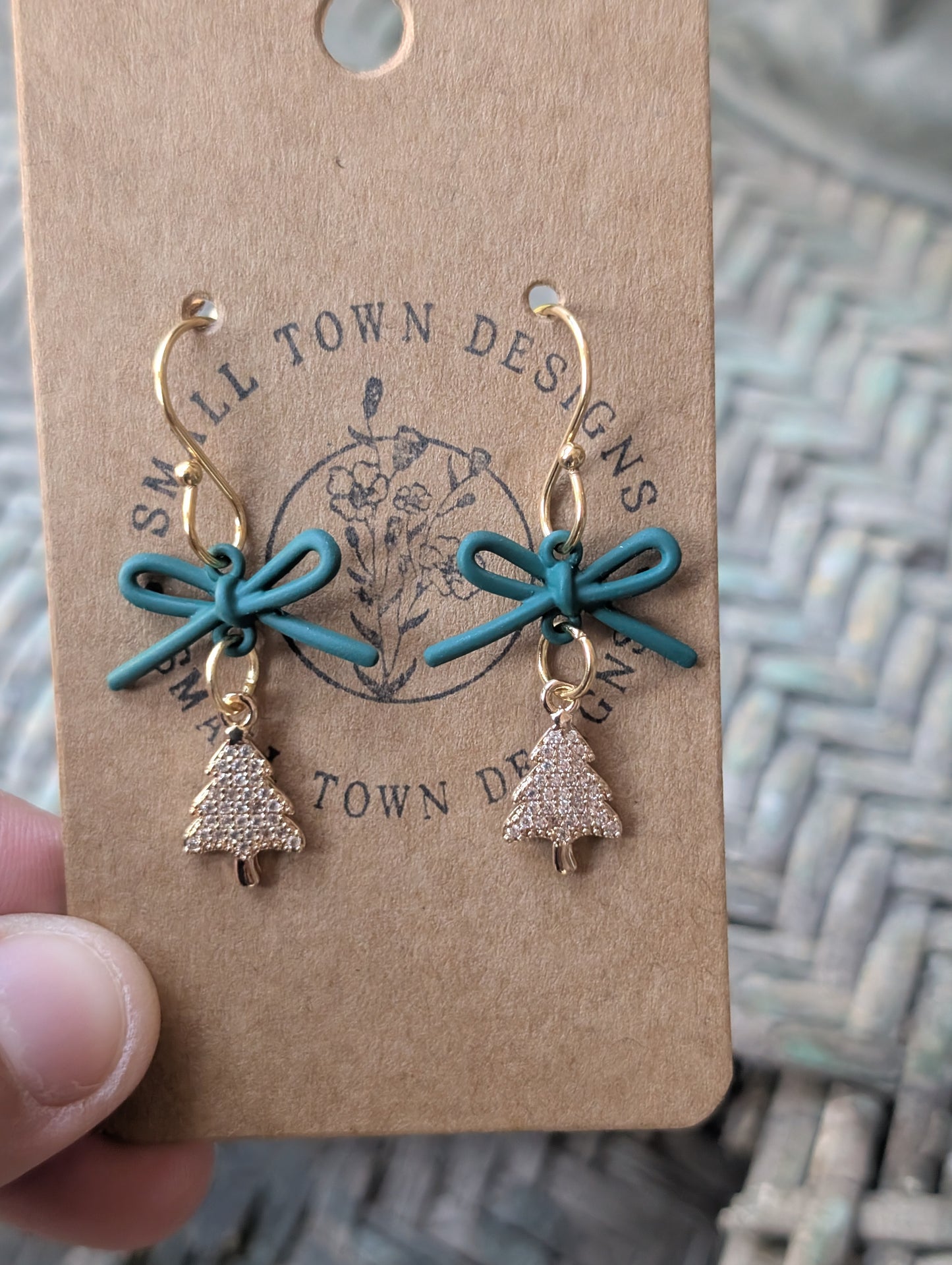Green Bow Christmas Trees