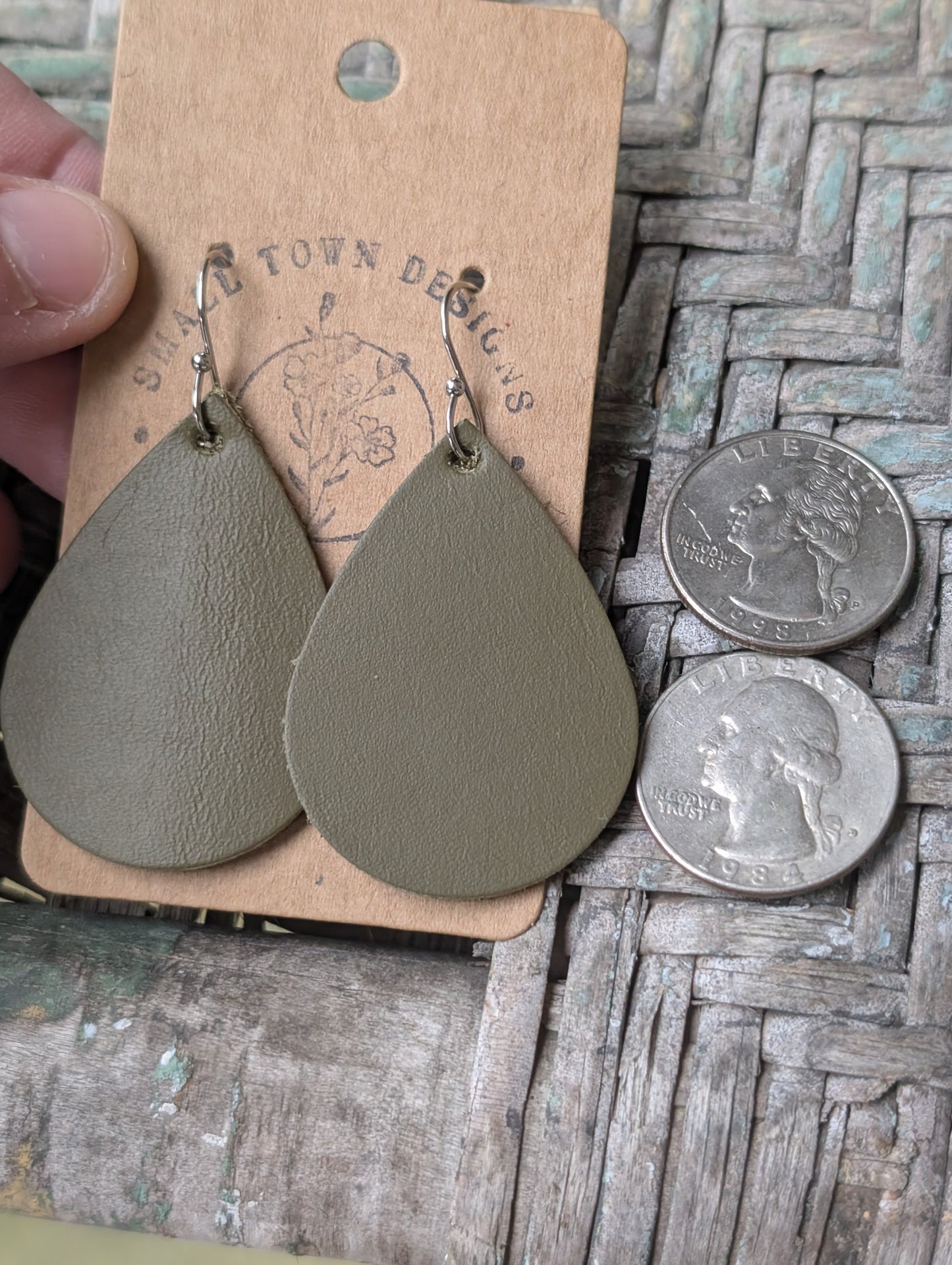 Olive Green Teardrops