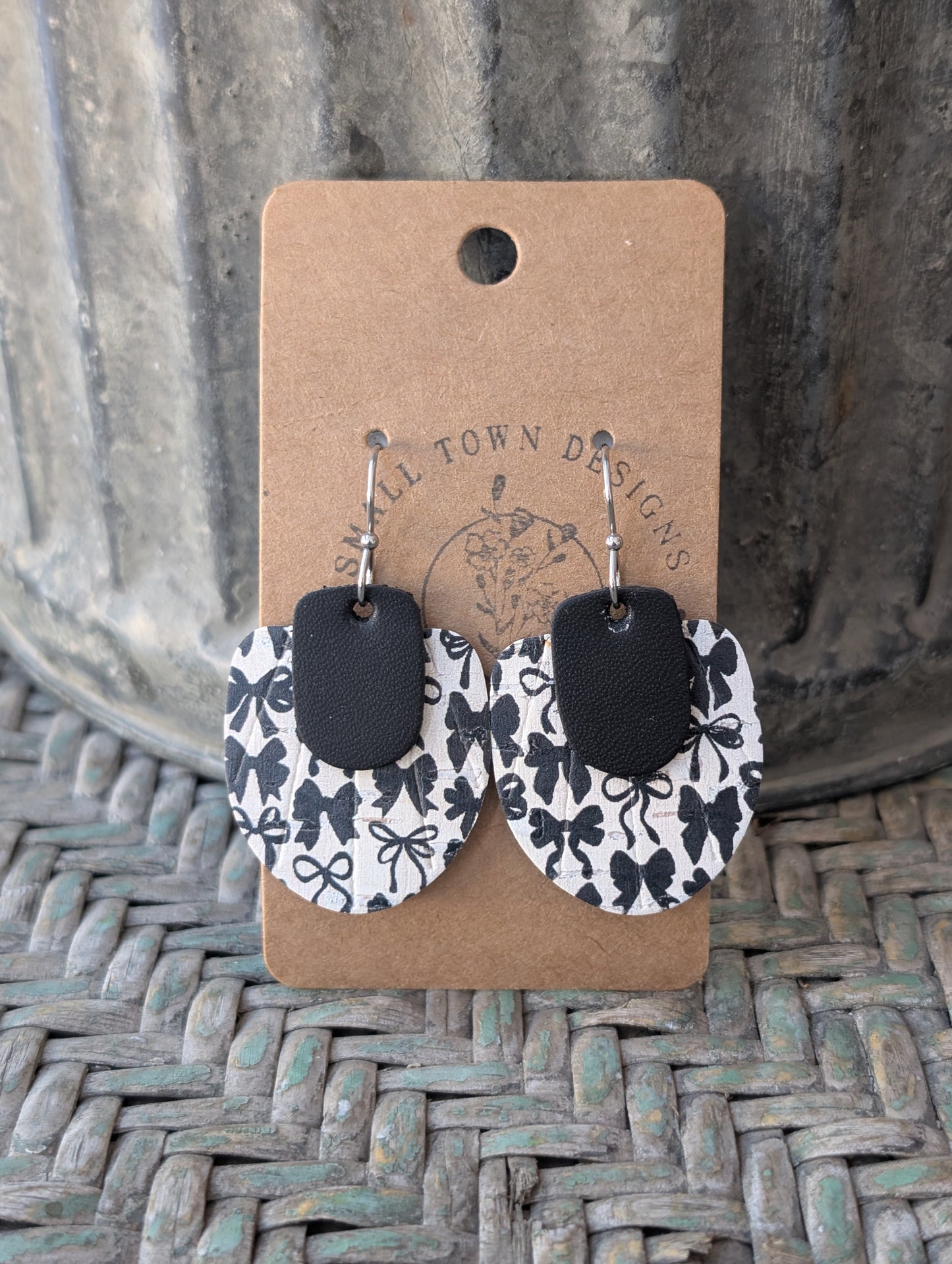 Black Bow Dangles