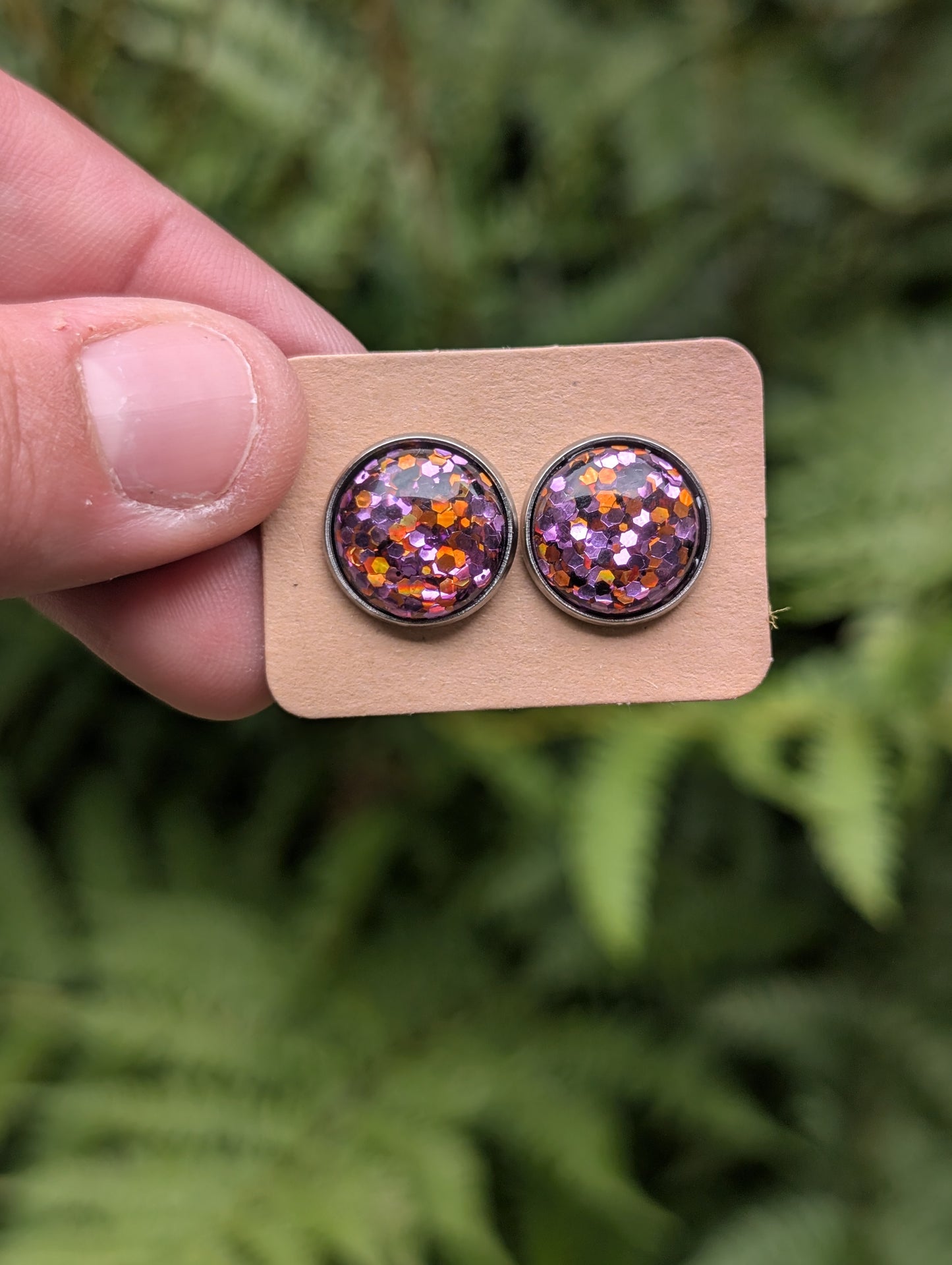 Halloween Glitter Studs
