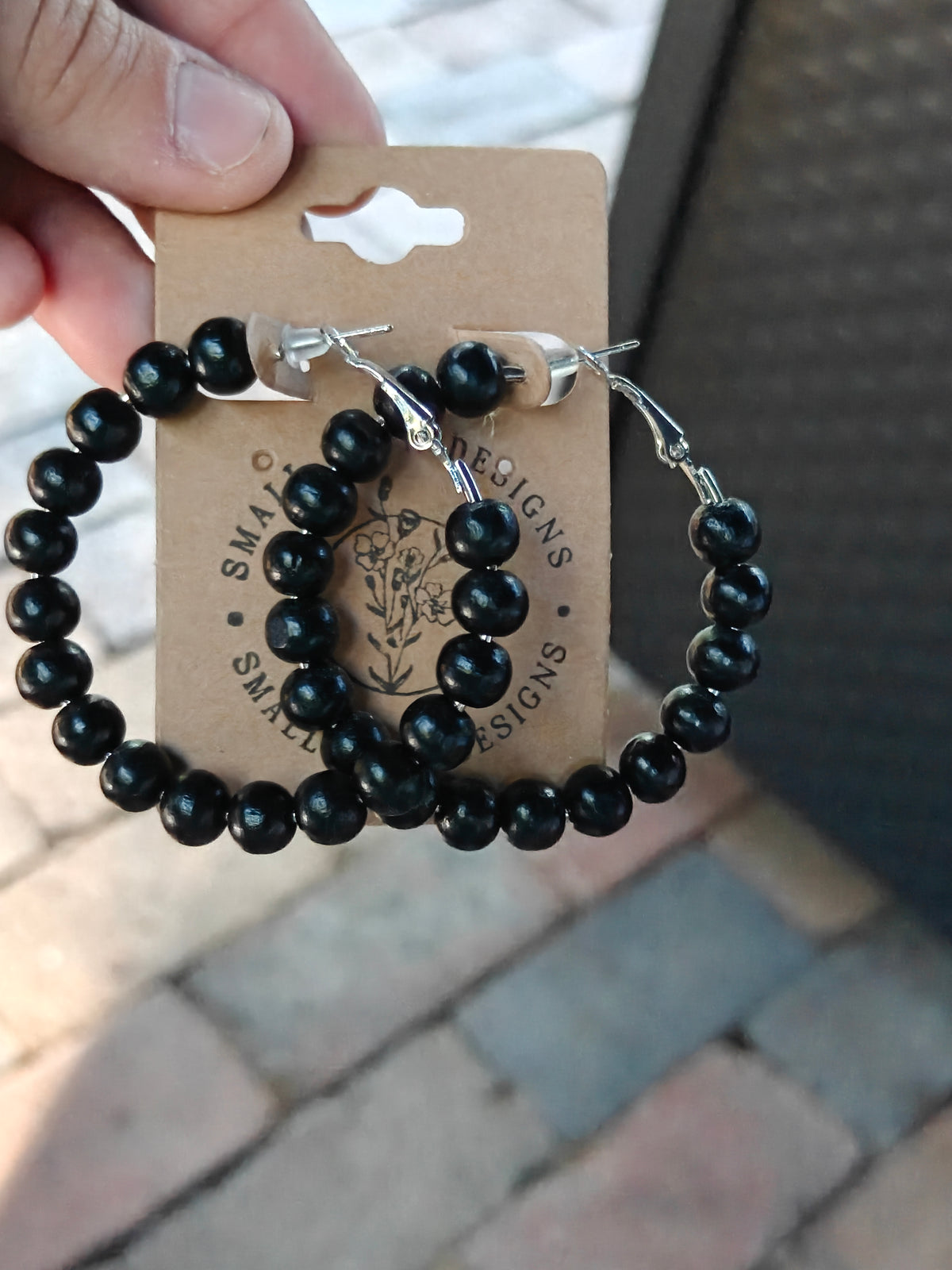 Large black 50mm hoops