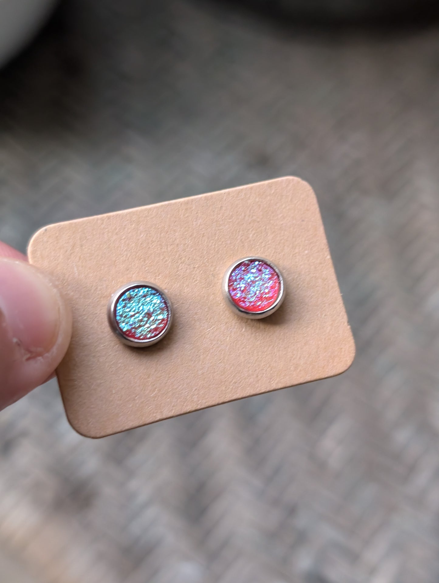 Coral Pink Studs
