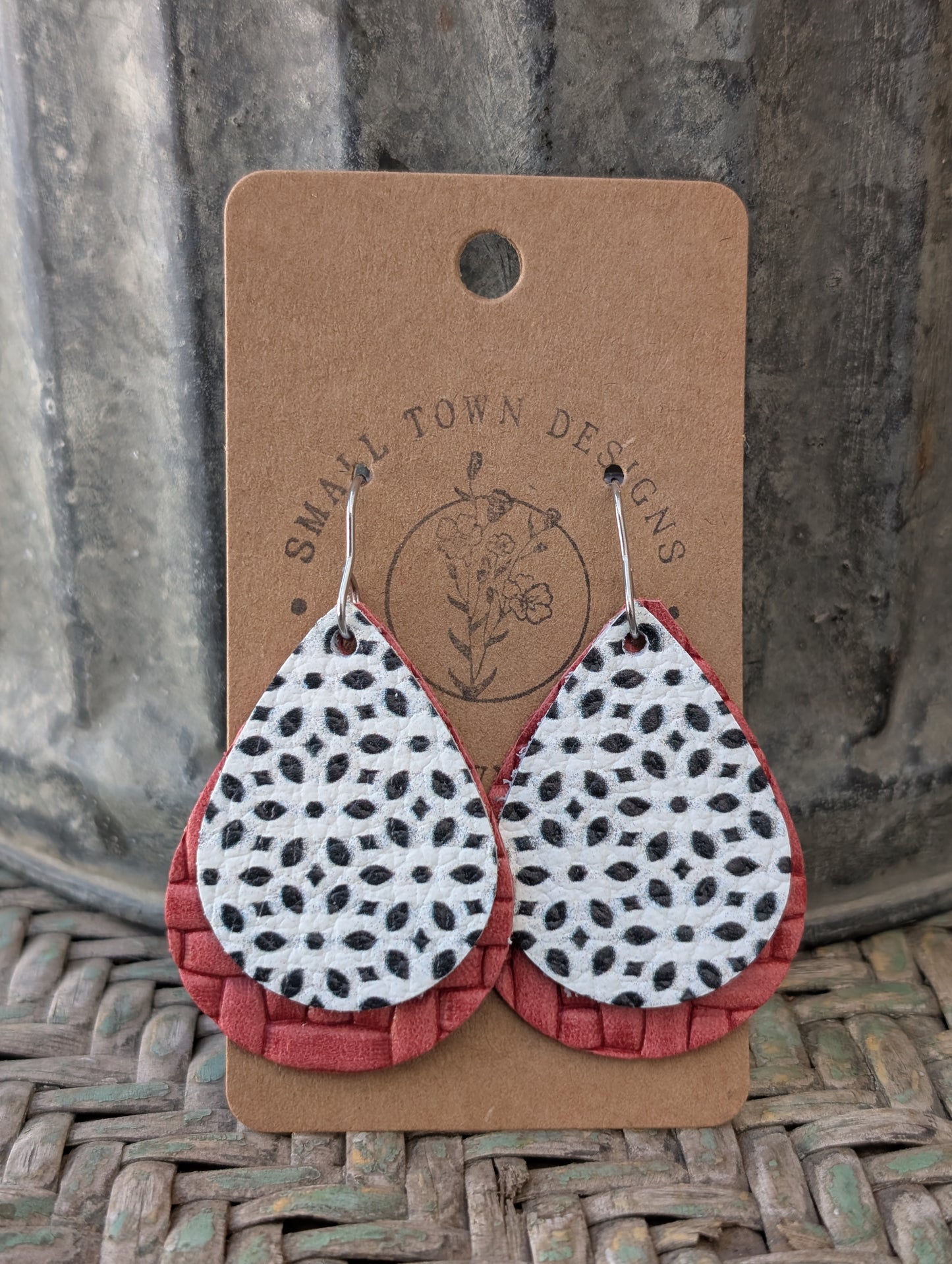 Boho Coral Teardrops