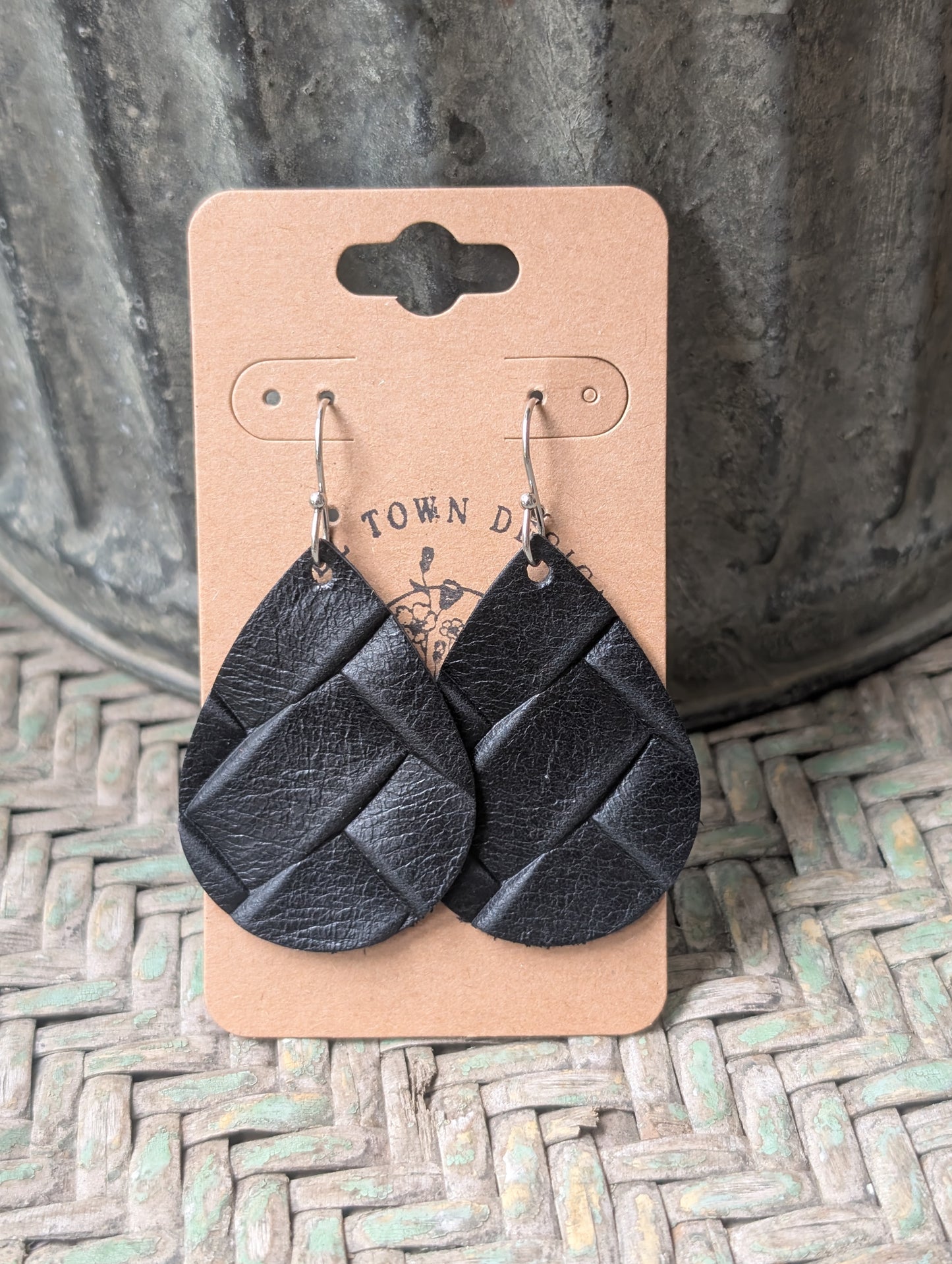 Black Braided Teardrops
