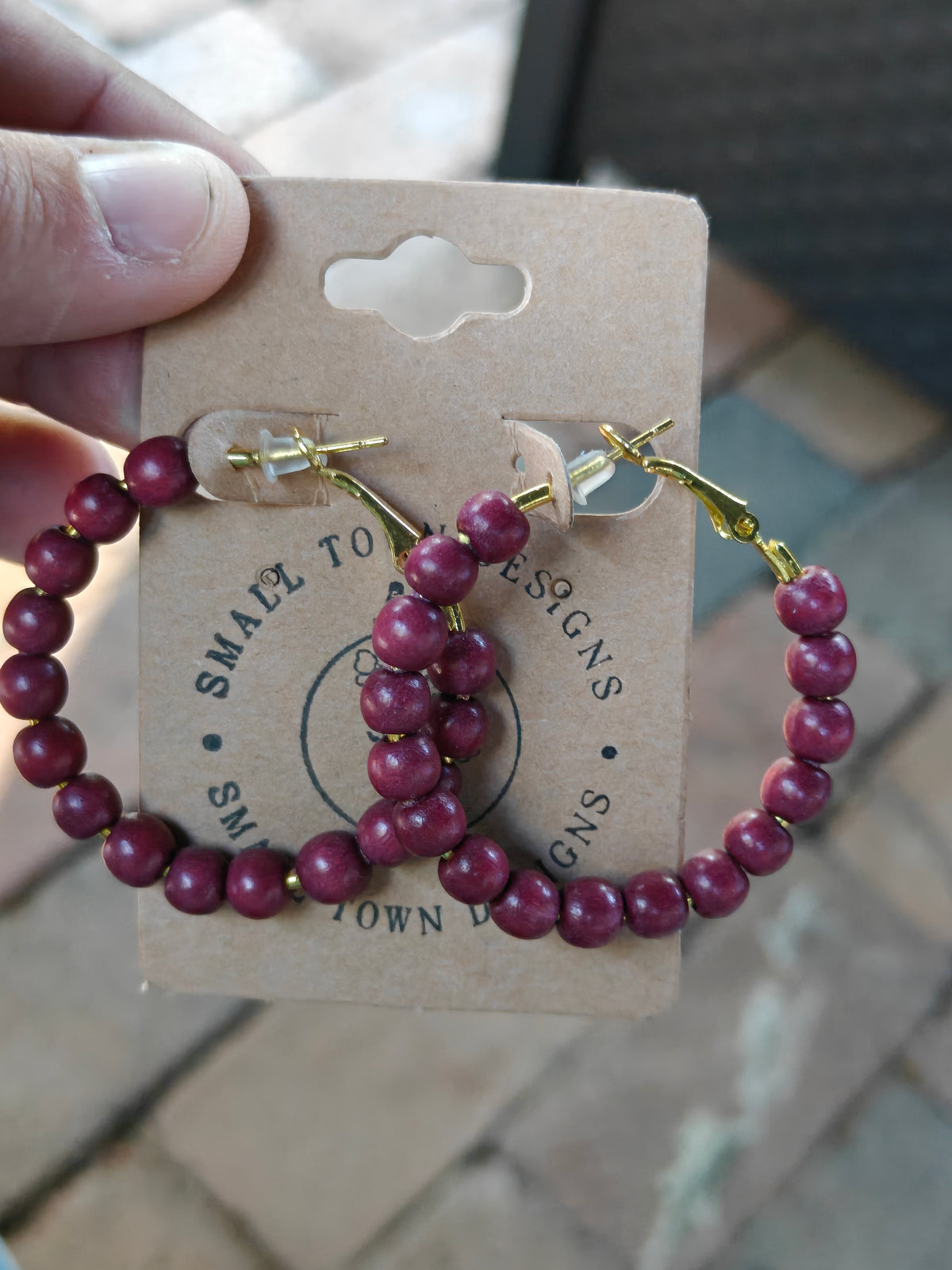 40mm maroon Hoops