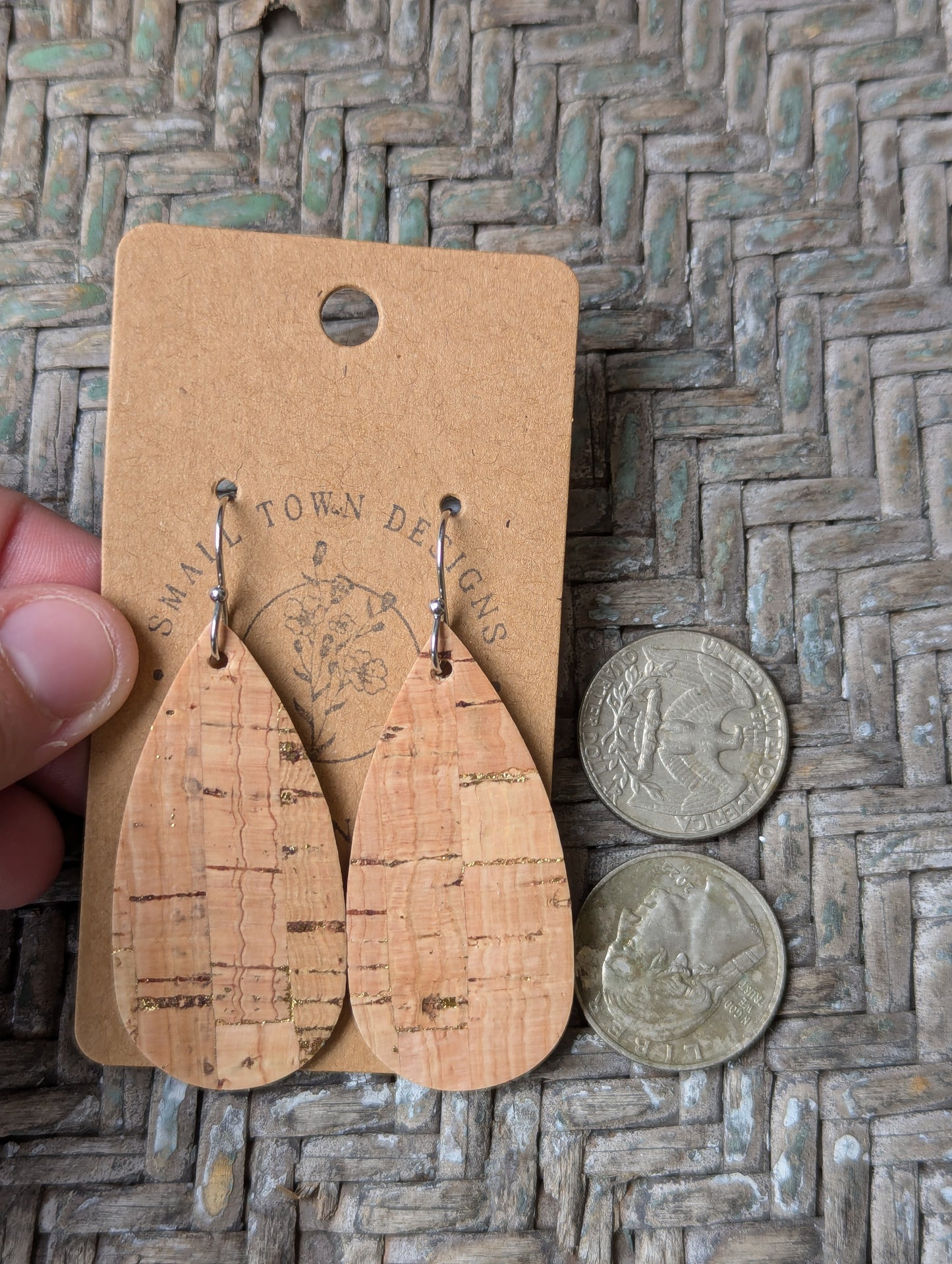 Gold Speck Cork Teardrops