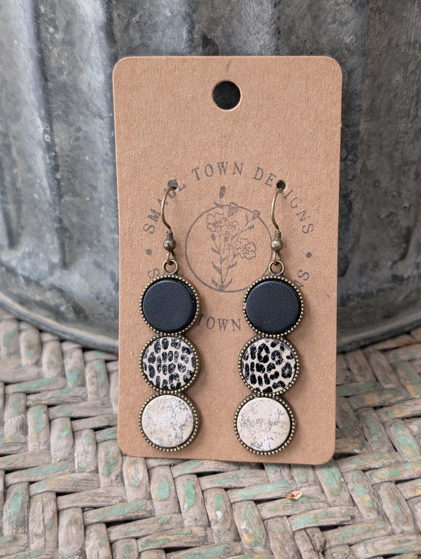 Black, Leopard, Marble Trios