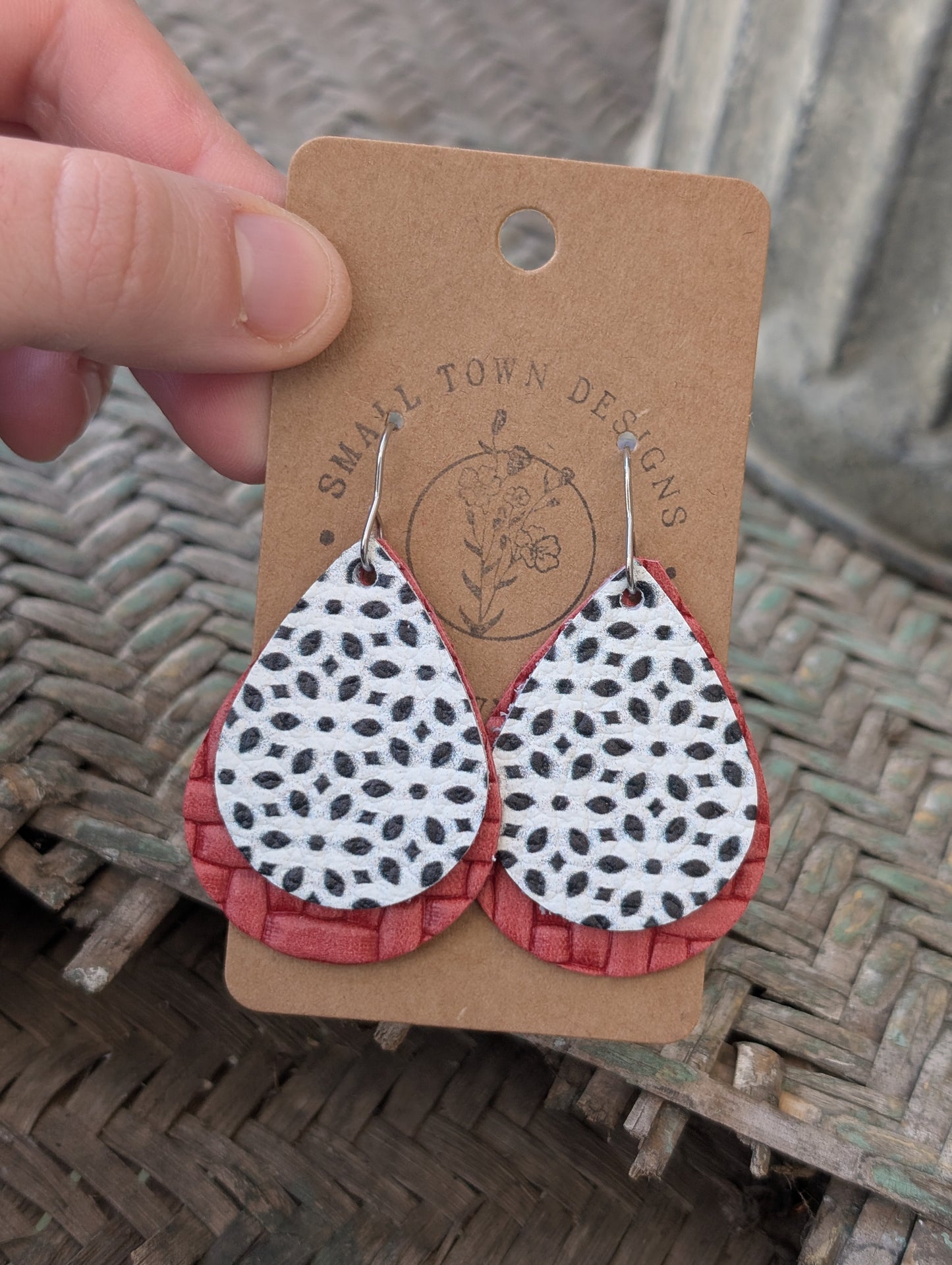 Boho Coral Teardrops
