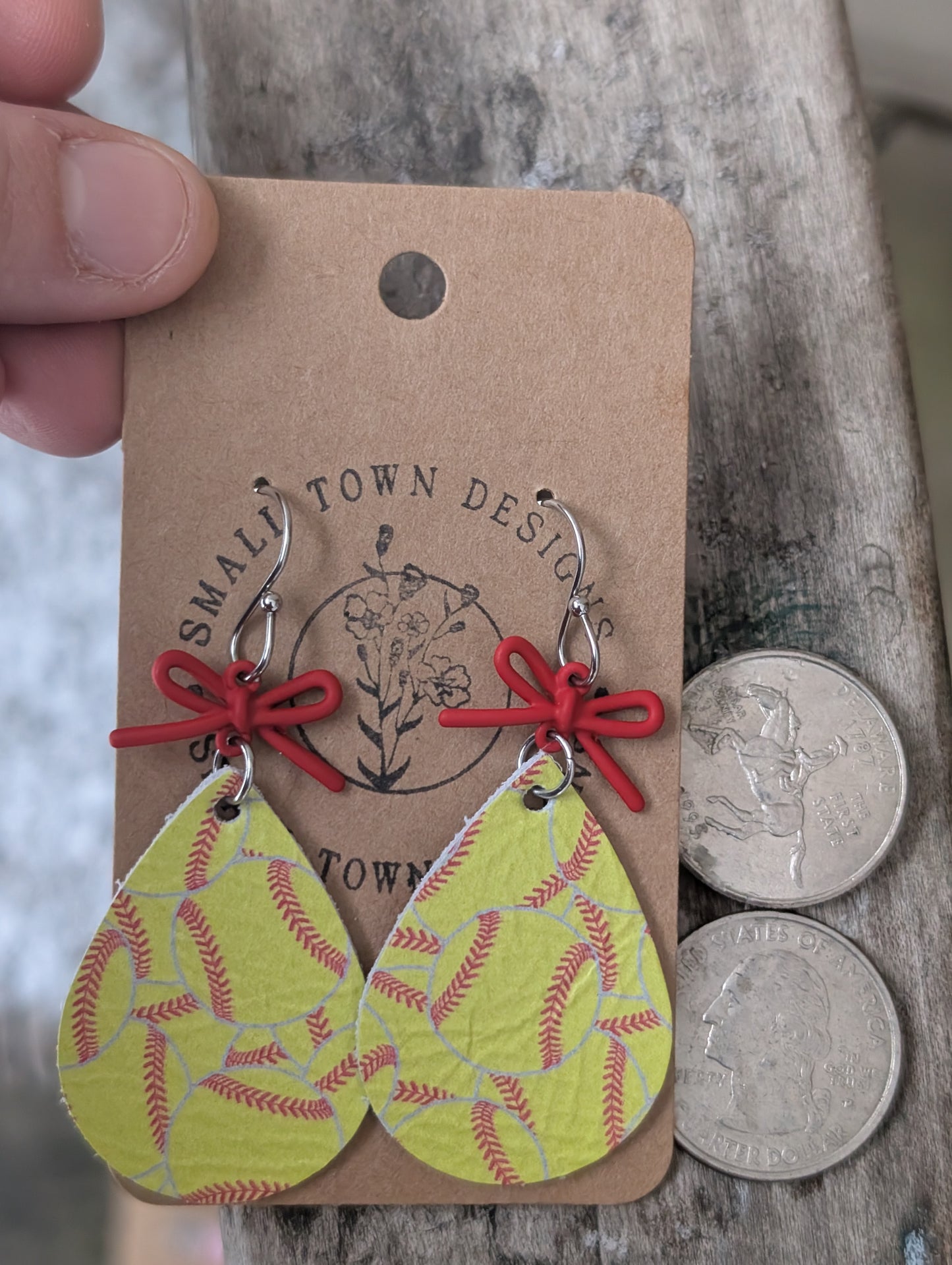 Softball Bow Teardrops