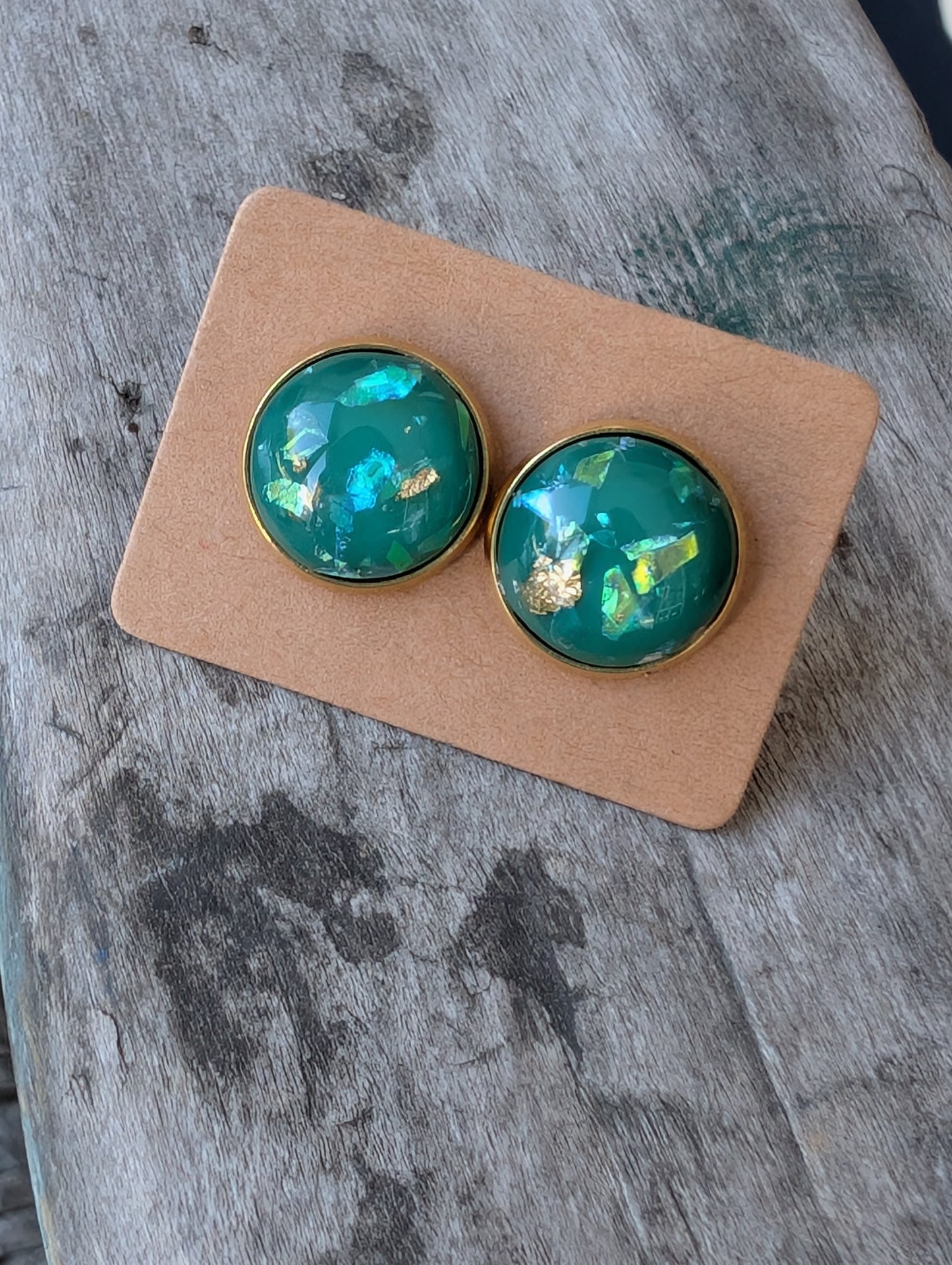Green Foil Studs