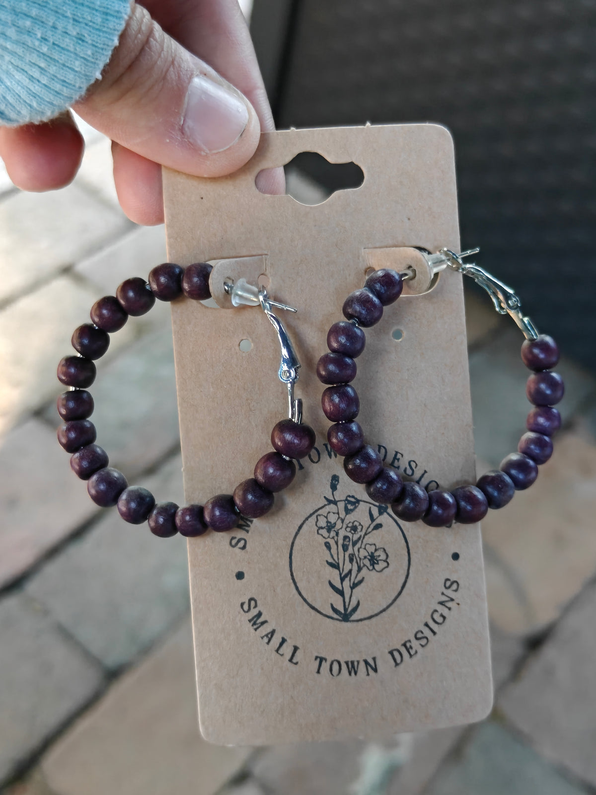 Deep purple 40mm hoops
