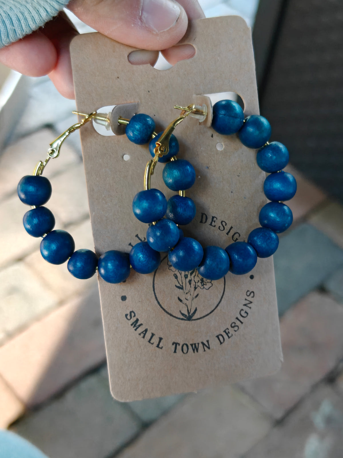 Blue 40mm hoops