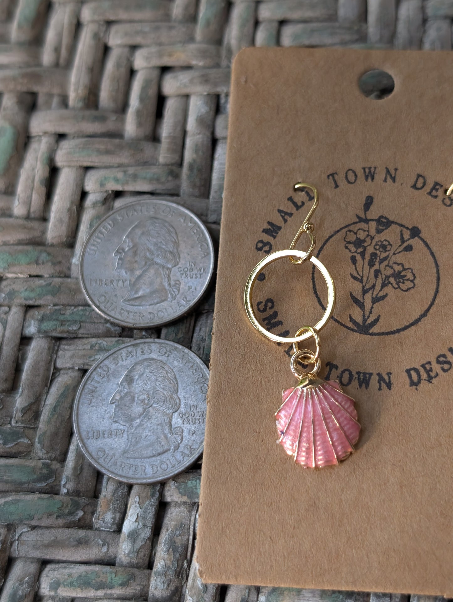 Pink Shell Dangles