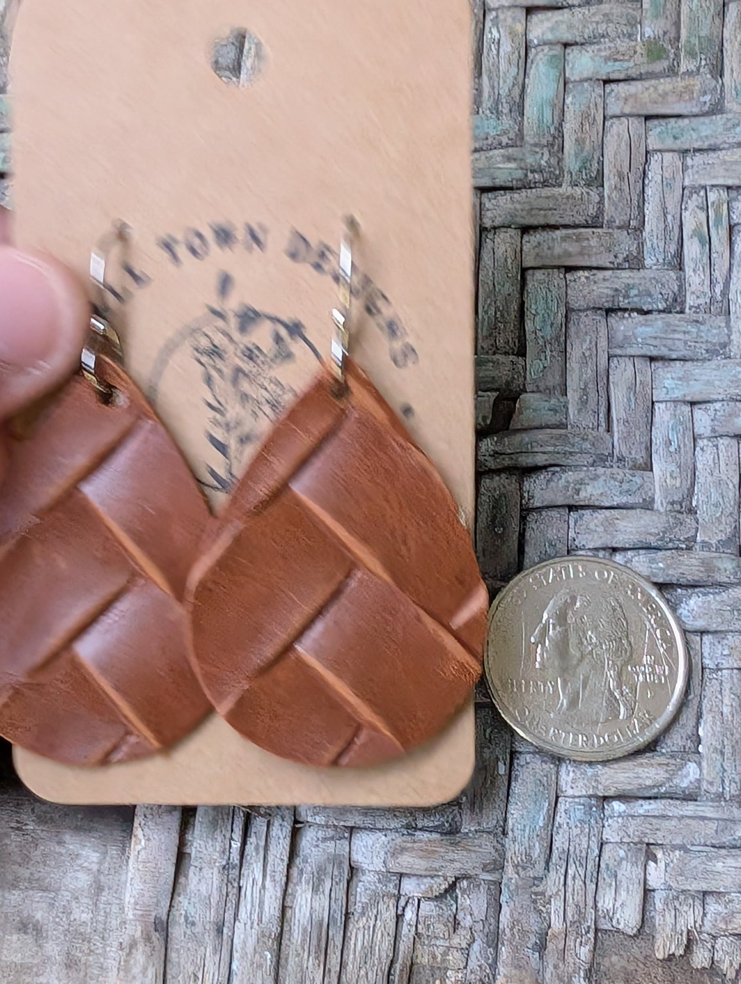 Brown Braided Teardrops