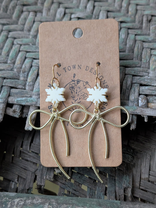 Gold Snowflake Bows