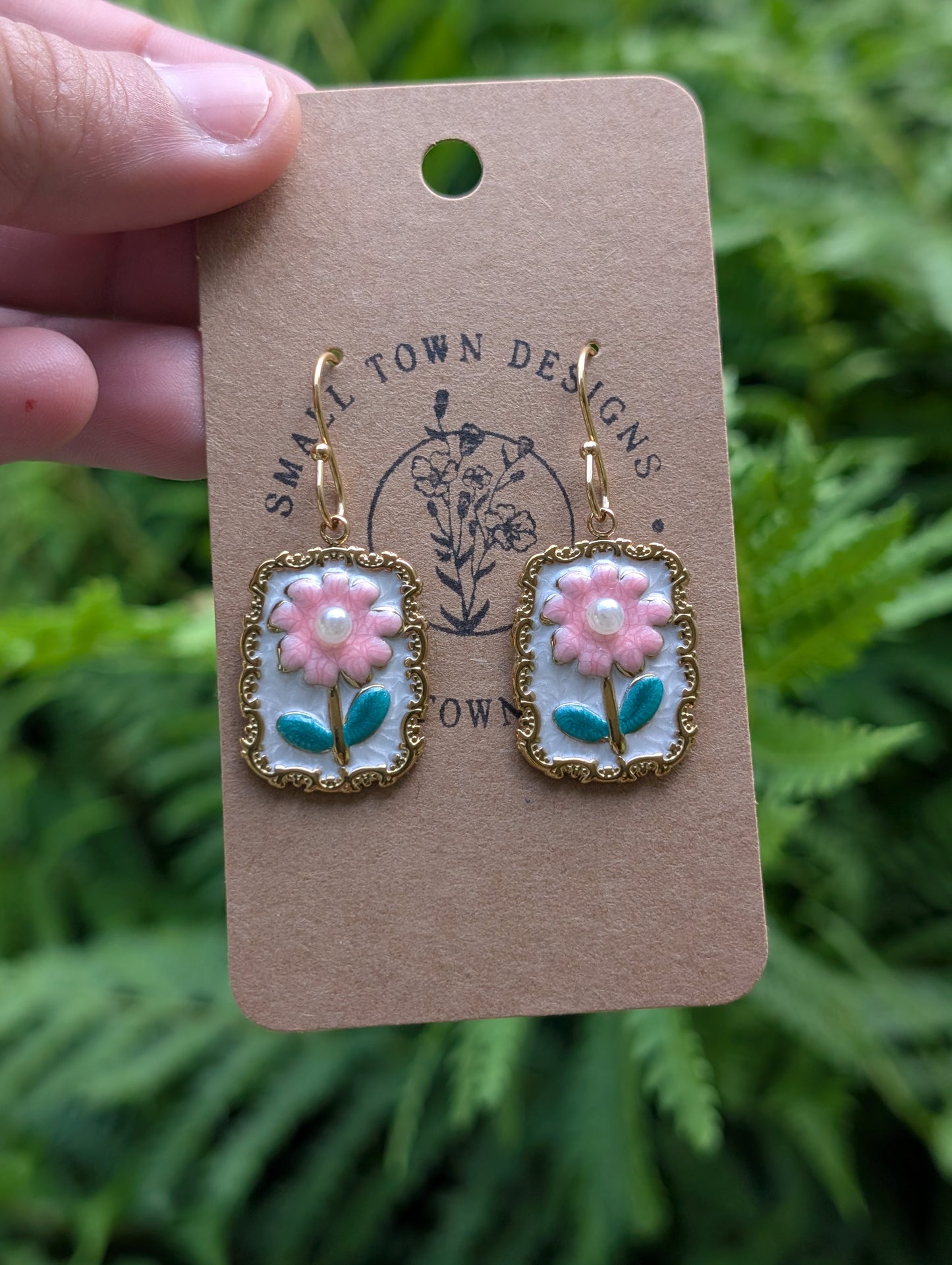 Pink Flower Rectangles