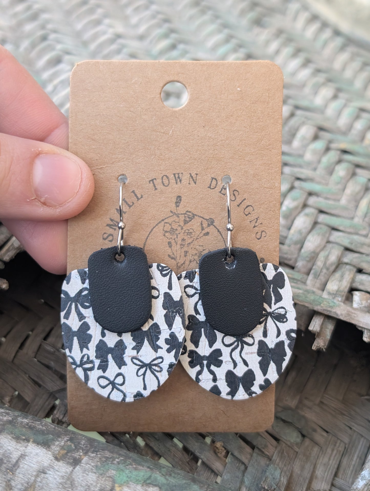 Black Bow Dangles