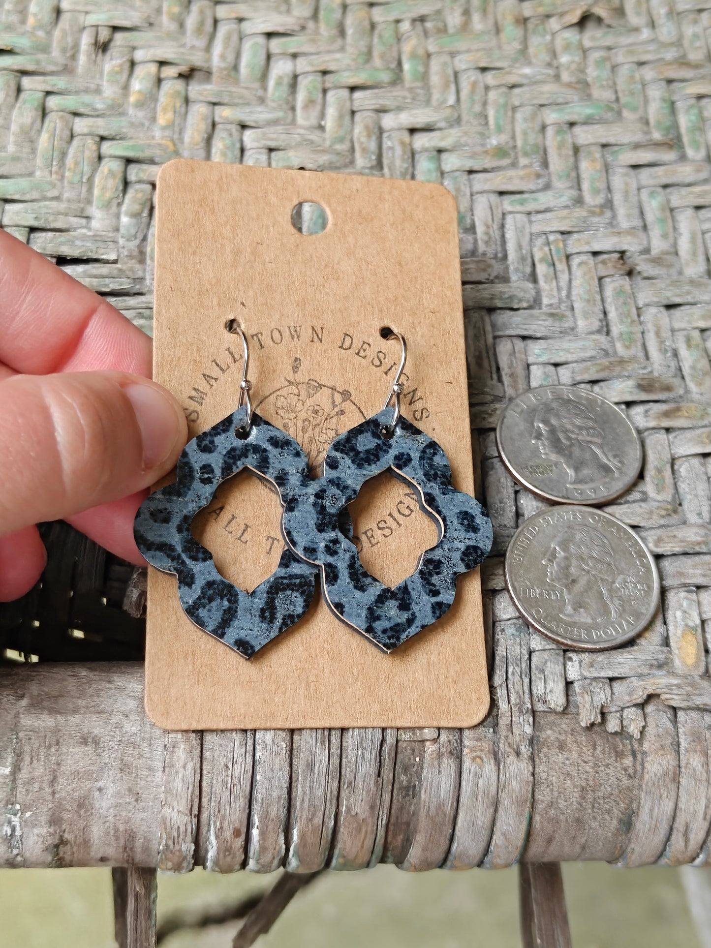 Black & Gray Leopard Rounded Diamonds