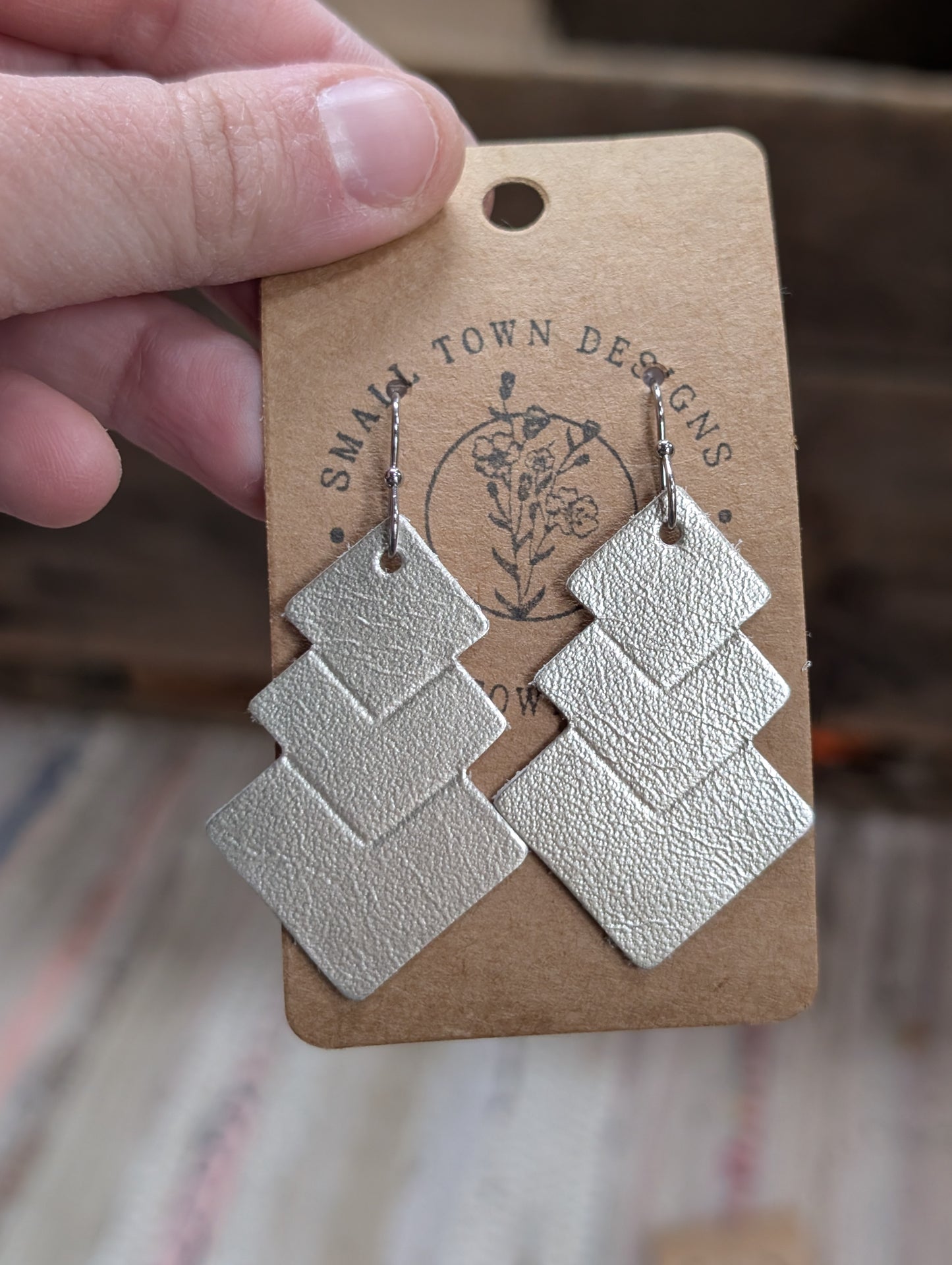 Champagne Stacked Chevrons