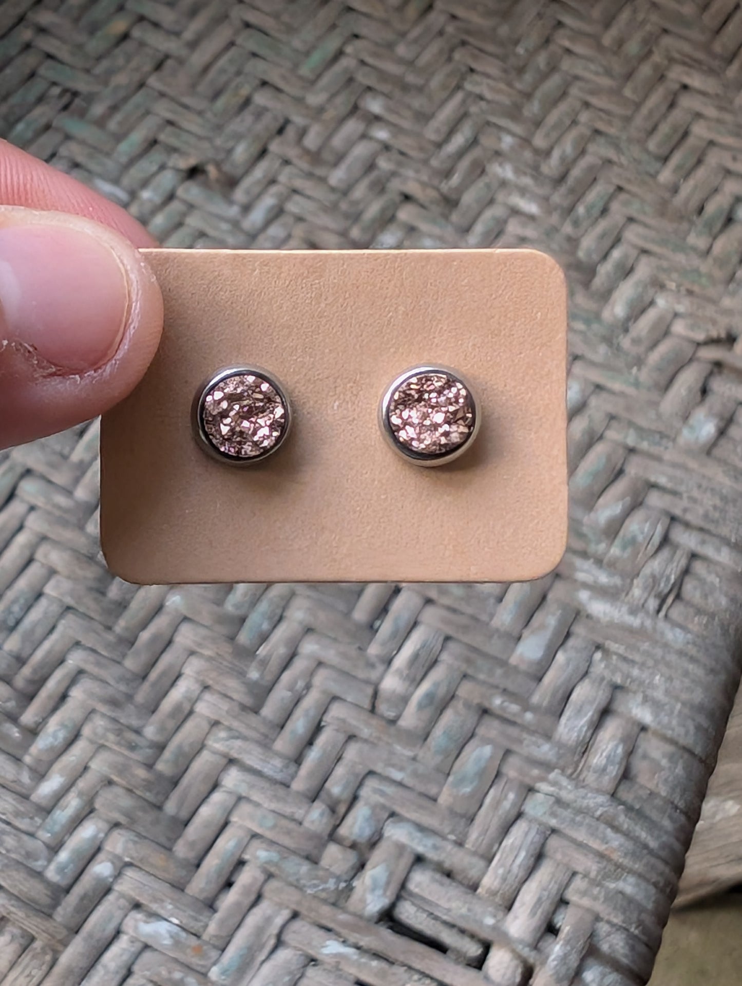 6mm Taupe Studs