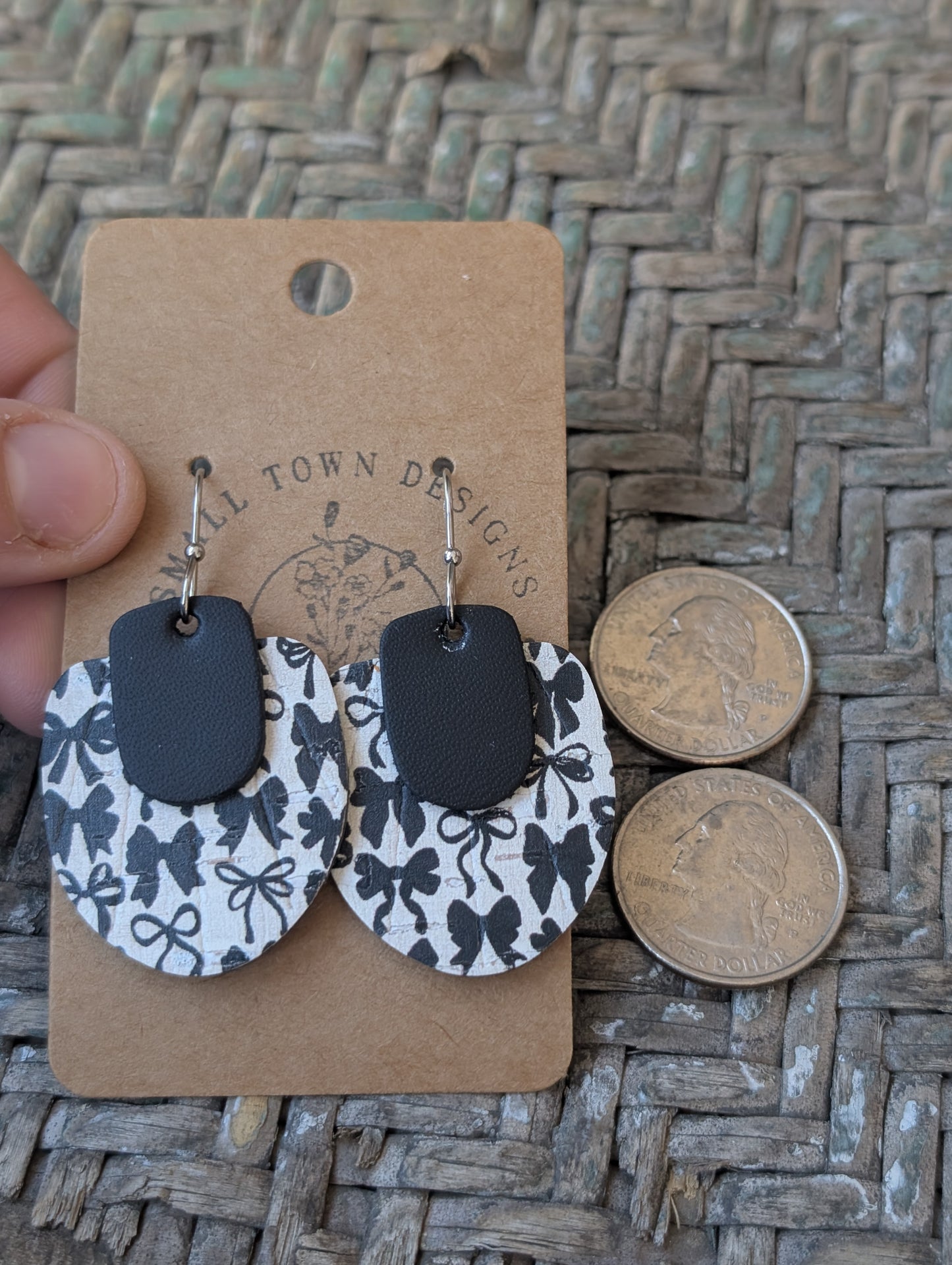 Black Bow Dangles
