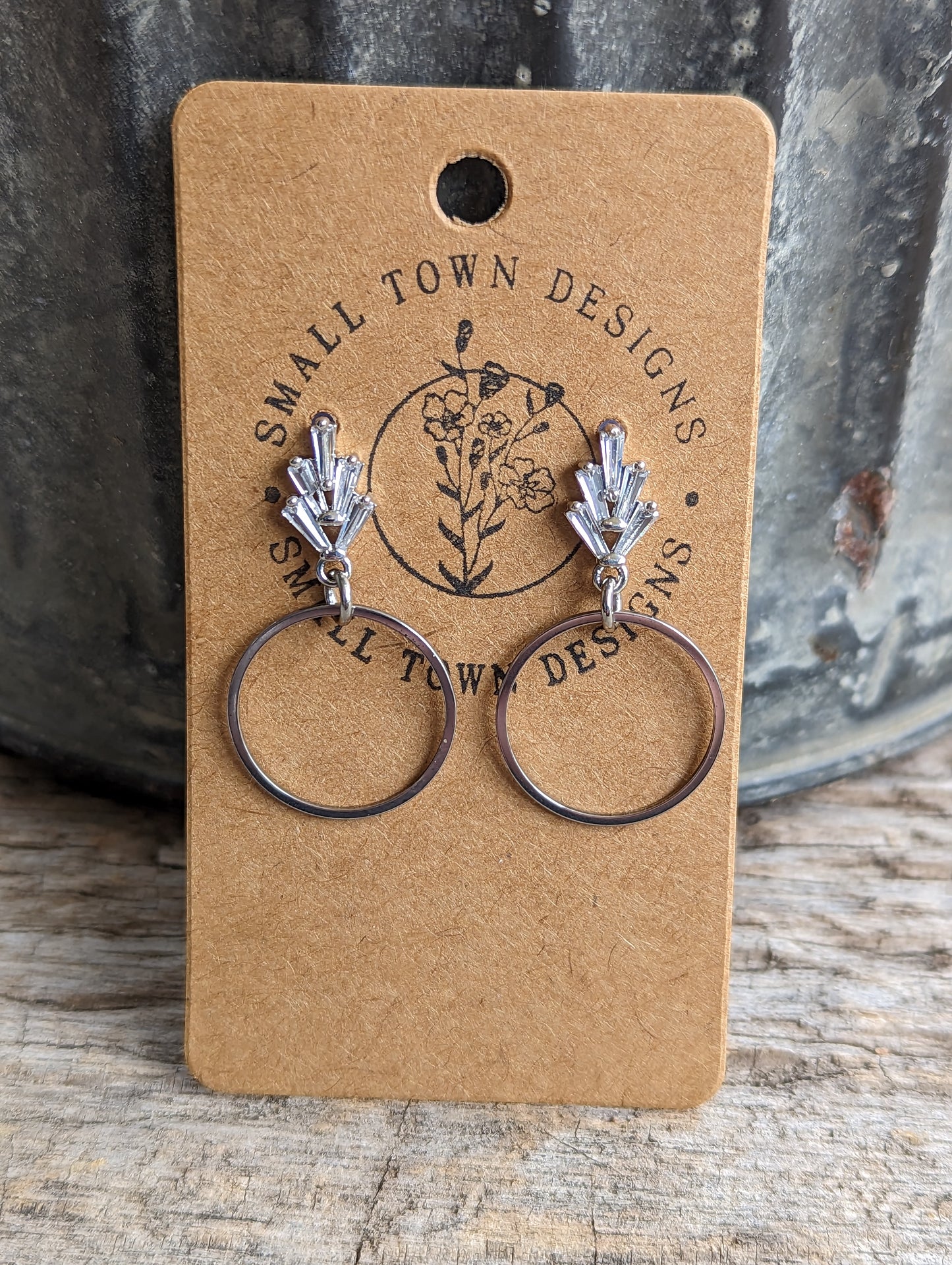 Rhinestone Circle Dangles