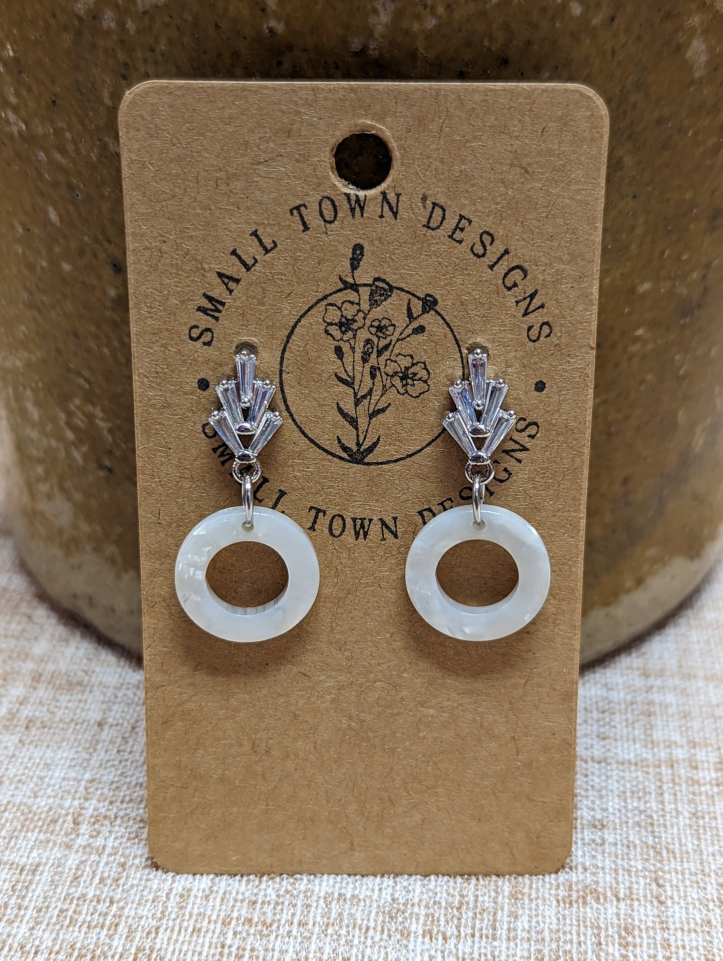 Rhinestone Pearl Circles