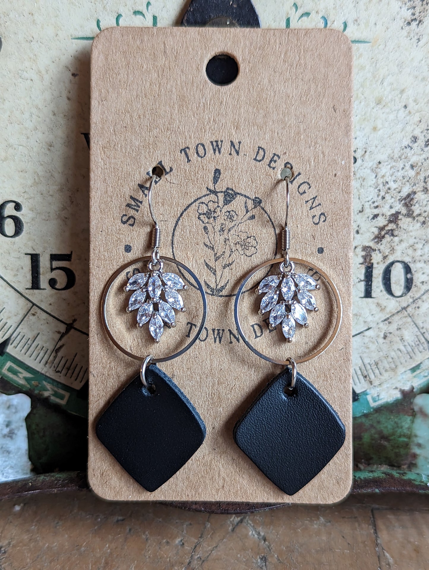 Fancy Black Dangles
