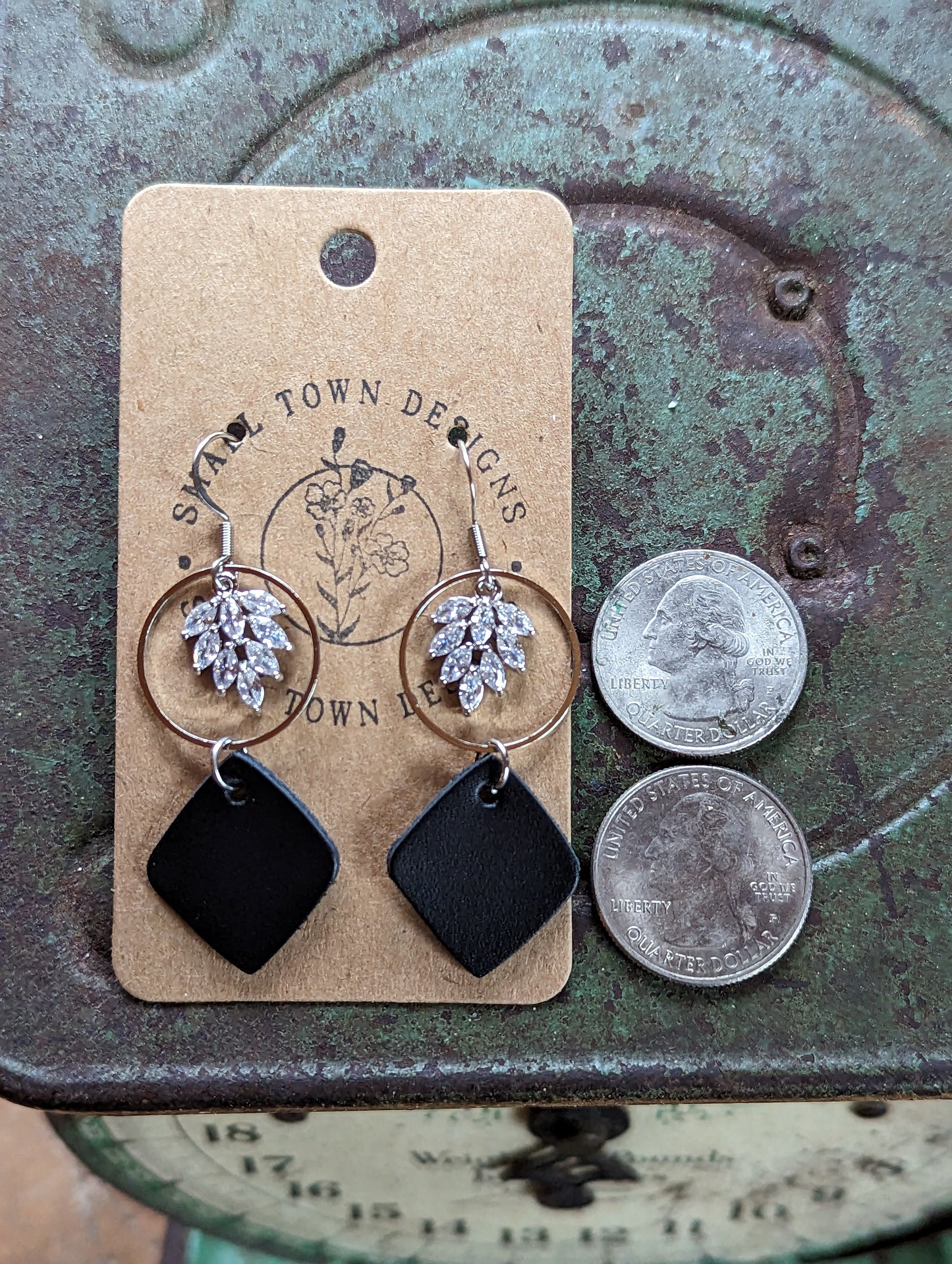 Fancy Black Dangles