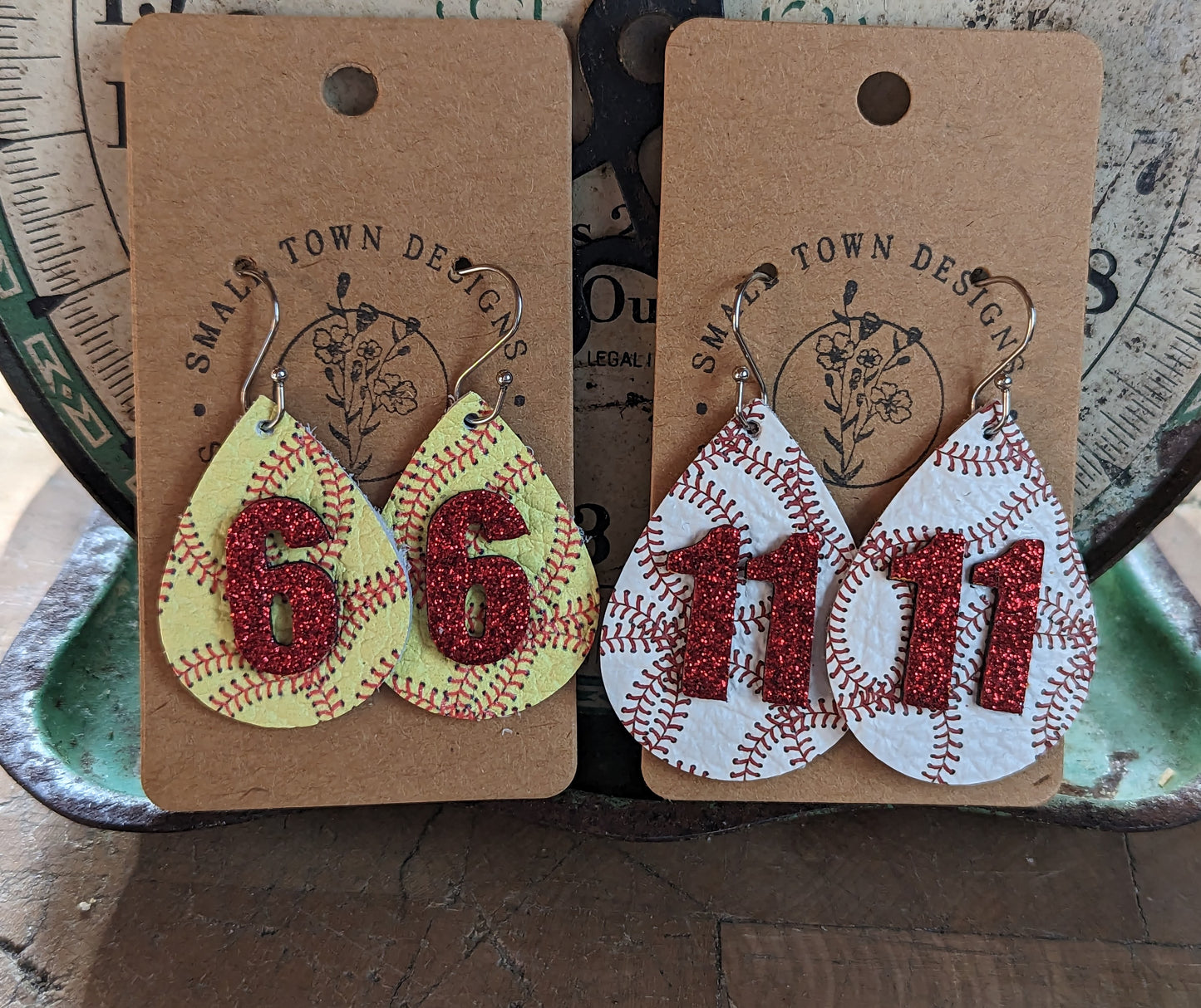 Custom Softball/Baseball # Earrings