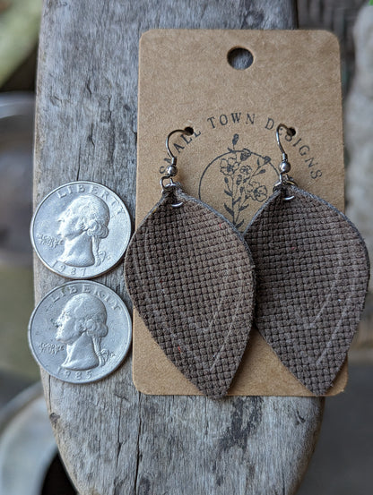 Taupe Embossed Pinched Petals