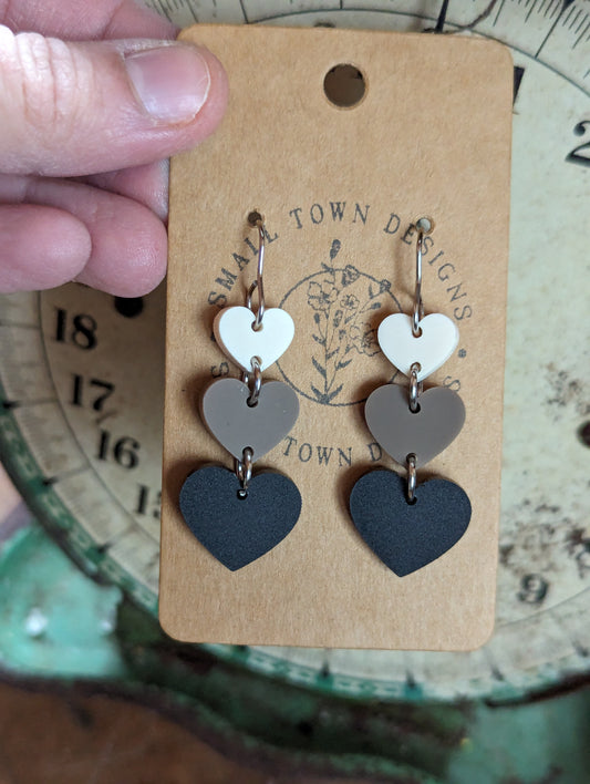 Matte Neutral Heart Trio