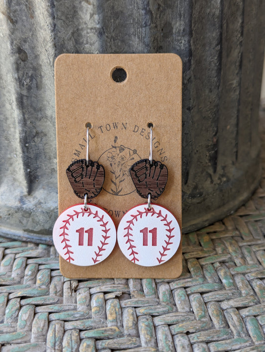 Custom Baseball/Softball Engraved Dangles