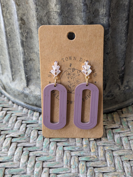Engraved Mauve Ovals