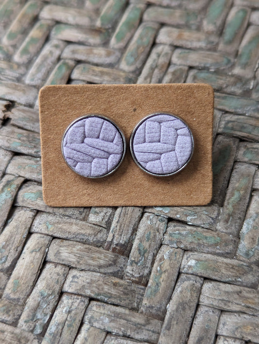 Lavender Basket Weave Studs