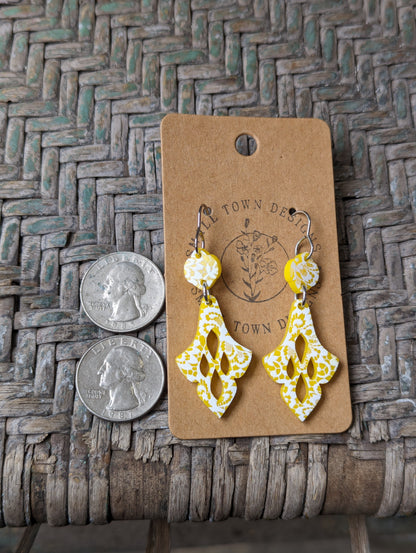 Yellow Lacey Chandeliers